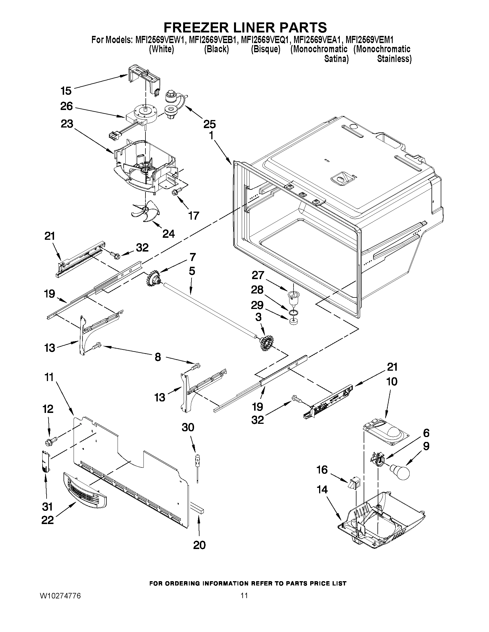 06 - FREEZER LINER PARTS