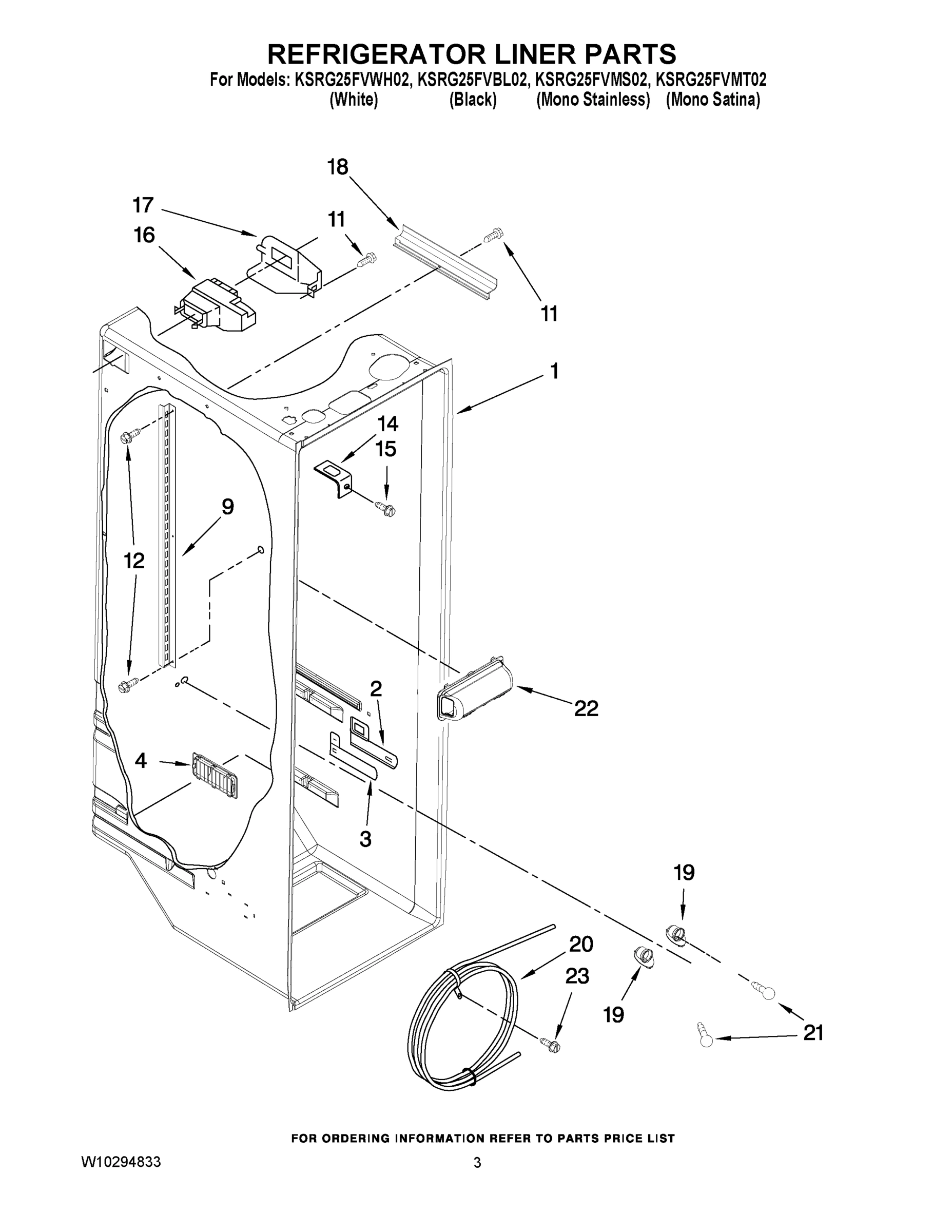 02 - REFRIGERATOR LINER PARTS
