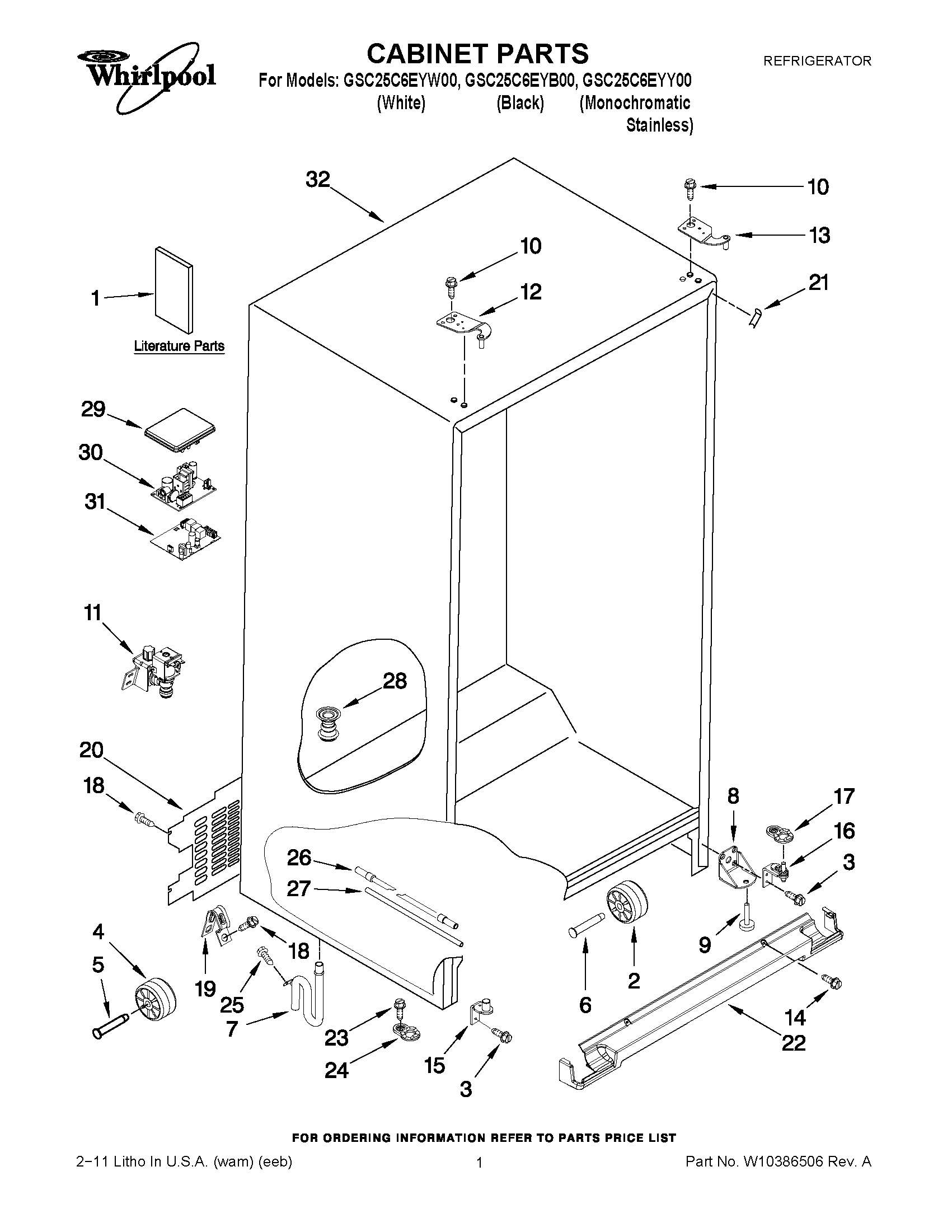 01 - CABINET PARTS