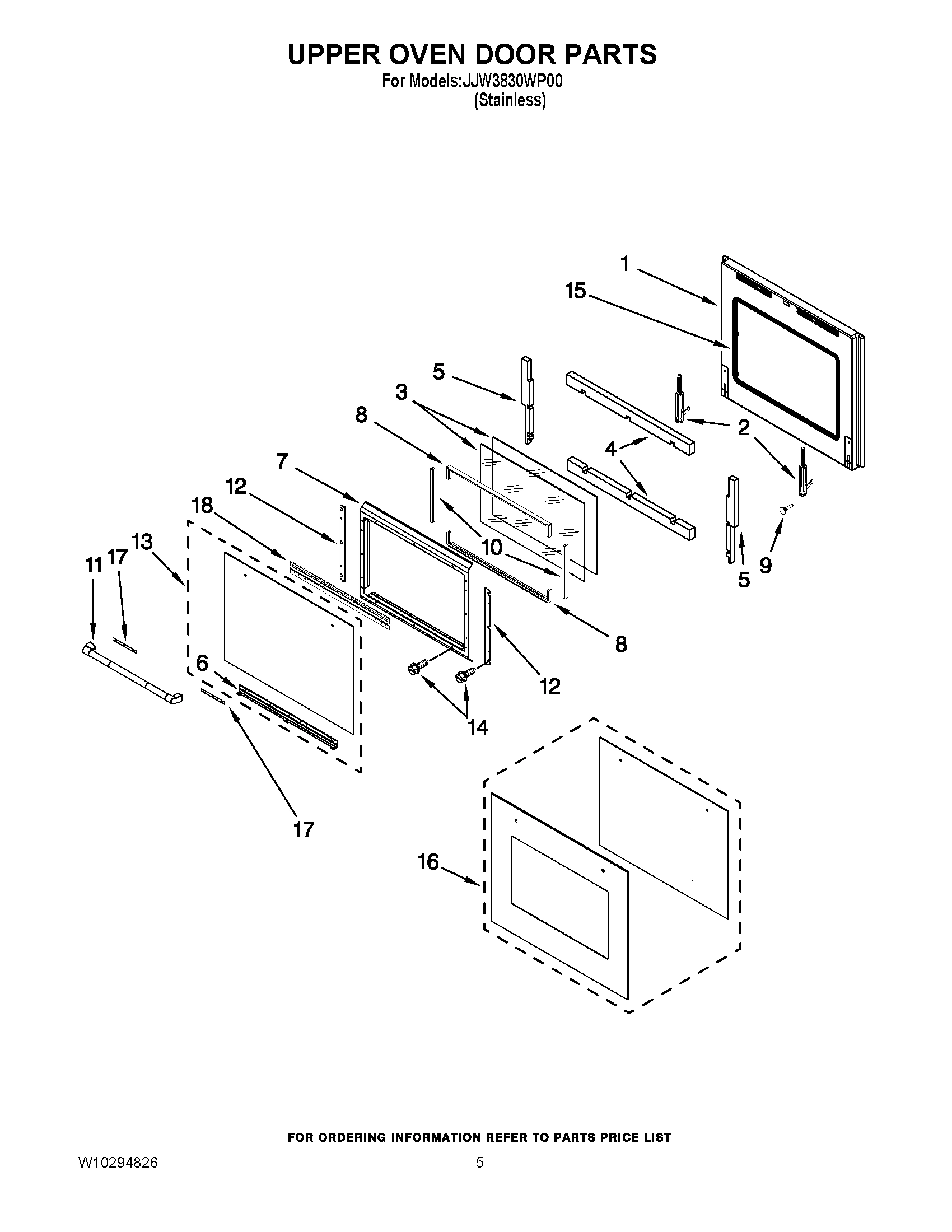 03 - UPPER OVEN DOOR PARTS
