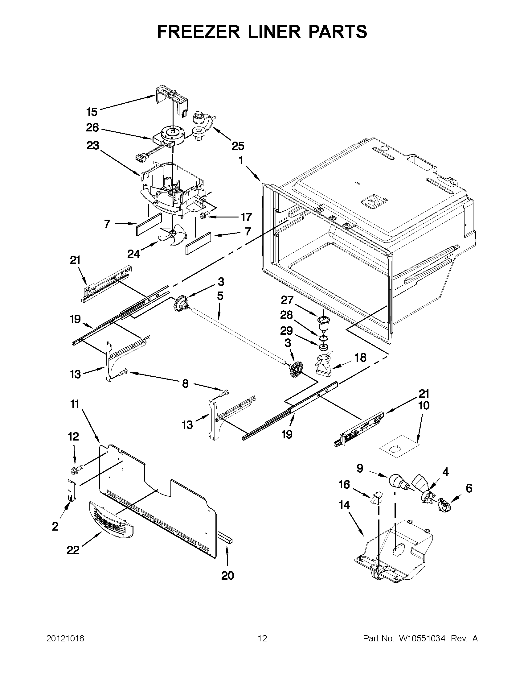 06 - FREEZER LINER PARTS