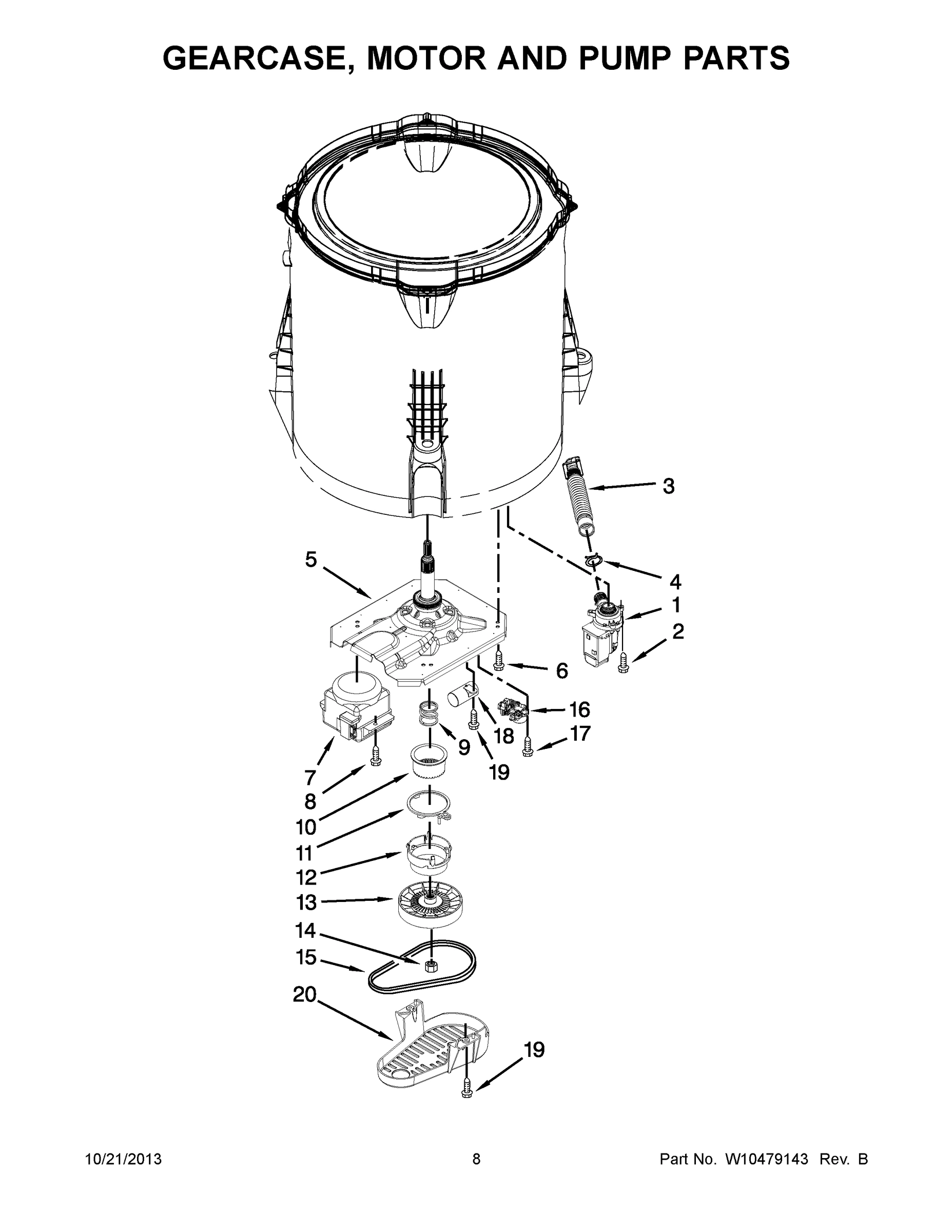 05 - GEARCASE, MOTOR AND PUMP PARTS