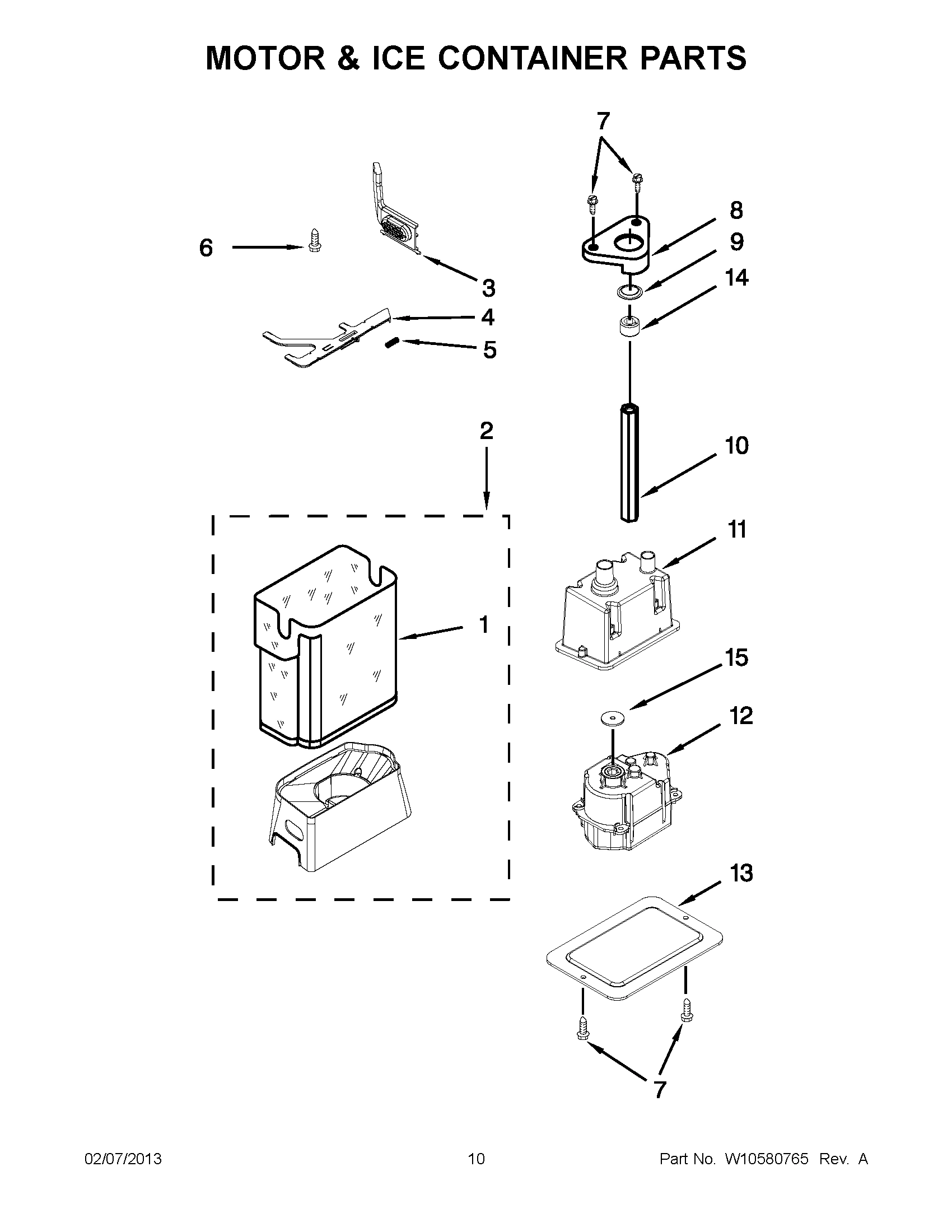 05 - MOTOR & ICE CONTAINER PARTS