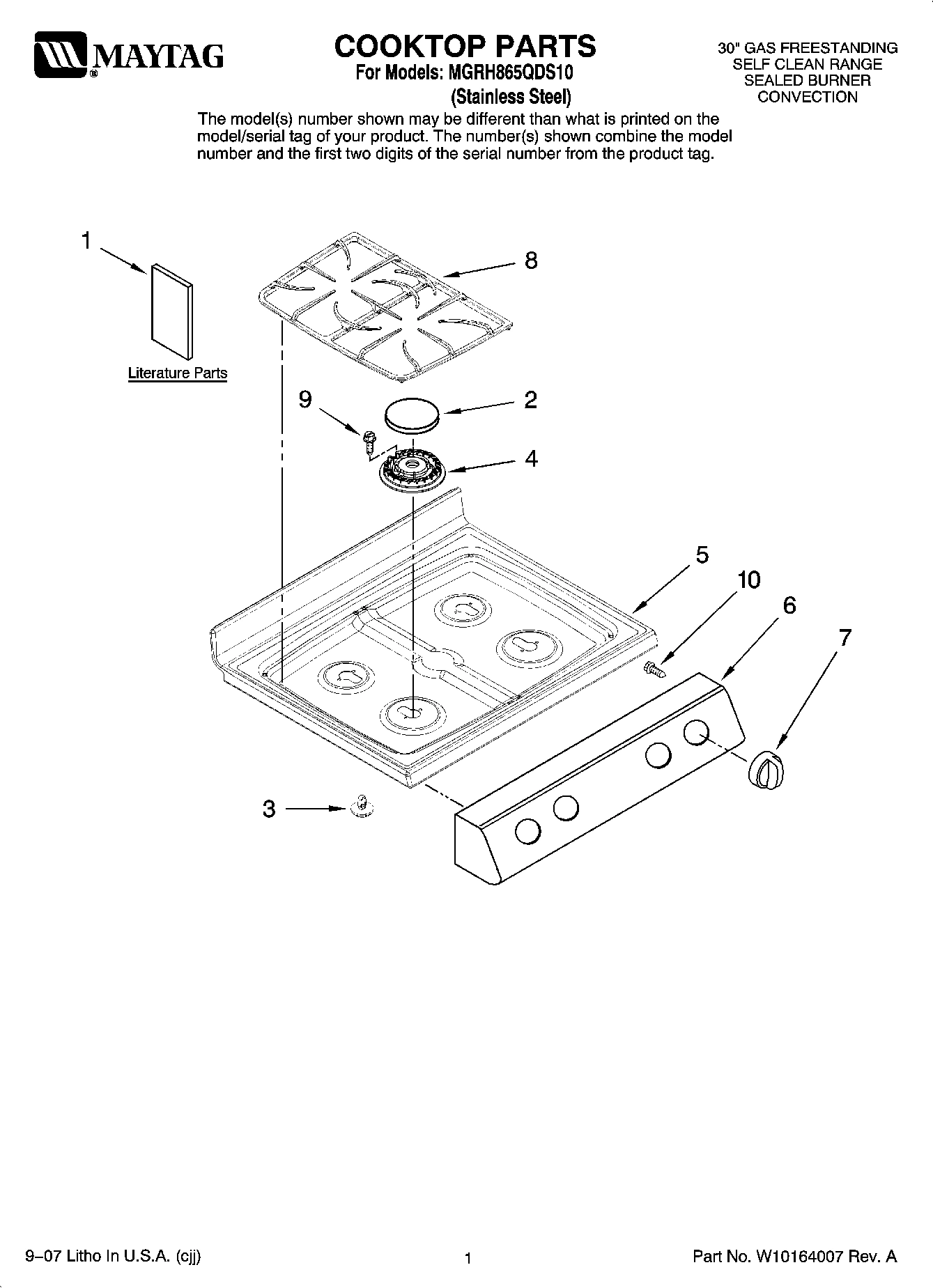 01 - COOKTOP PARTS