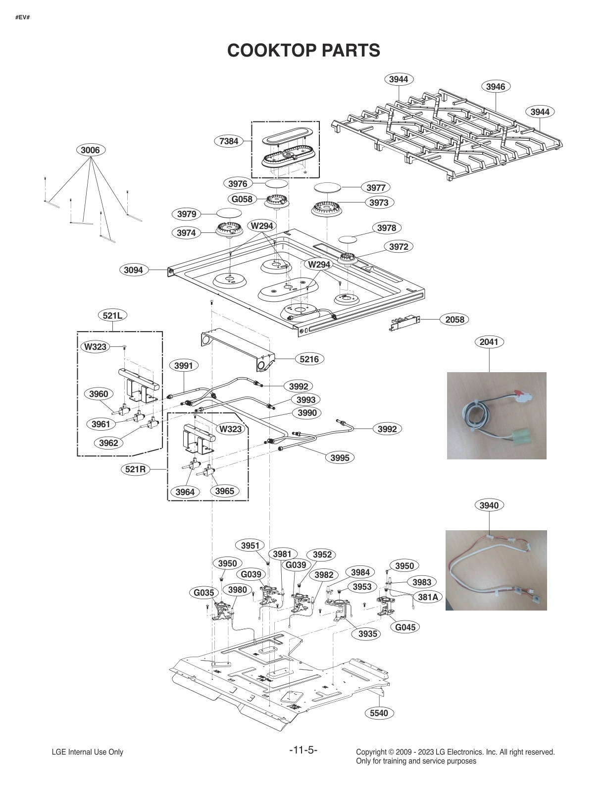 COOKTOP PARTS