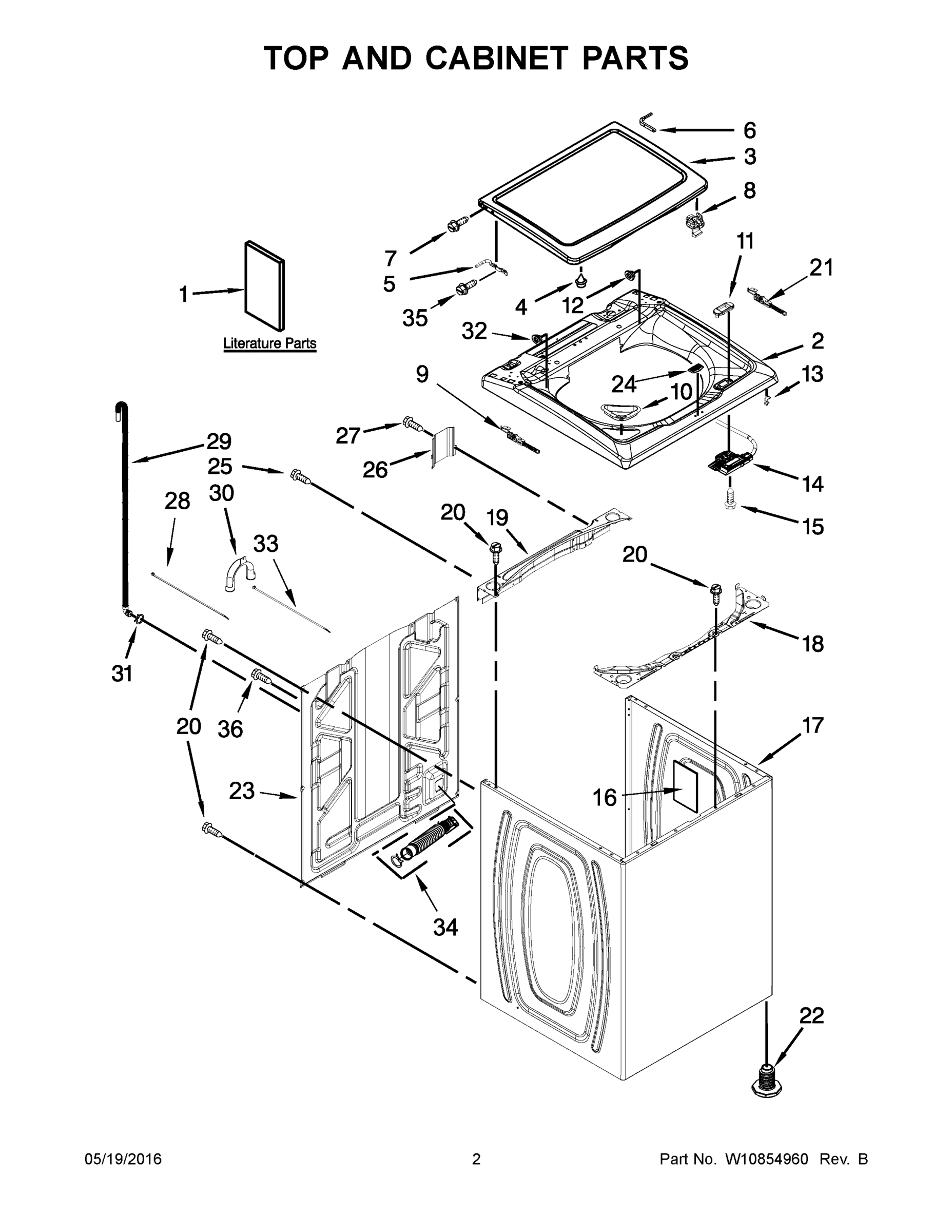 02 - TOP AND CABINET PARTS