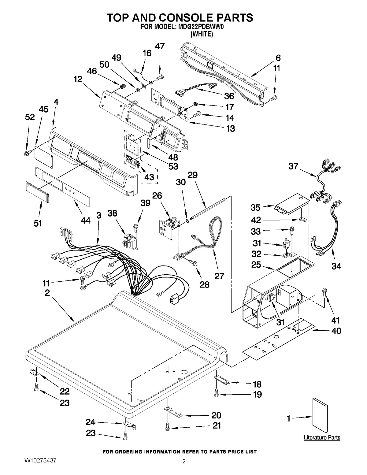 01 - TOP AND CONSOLE PARTS