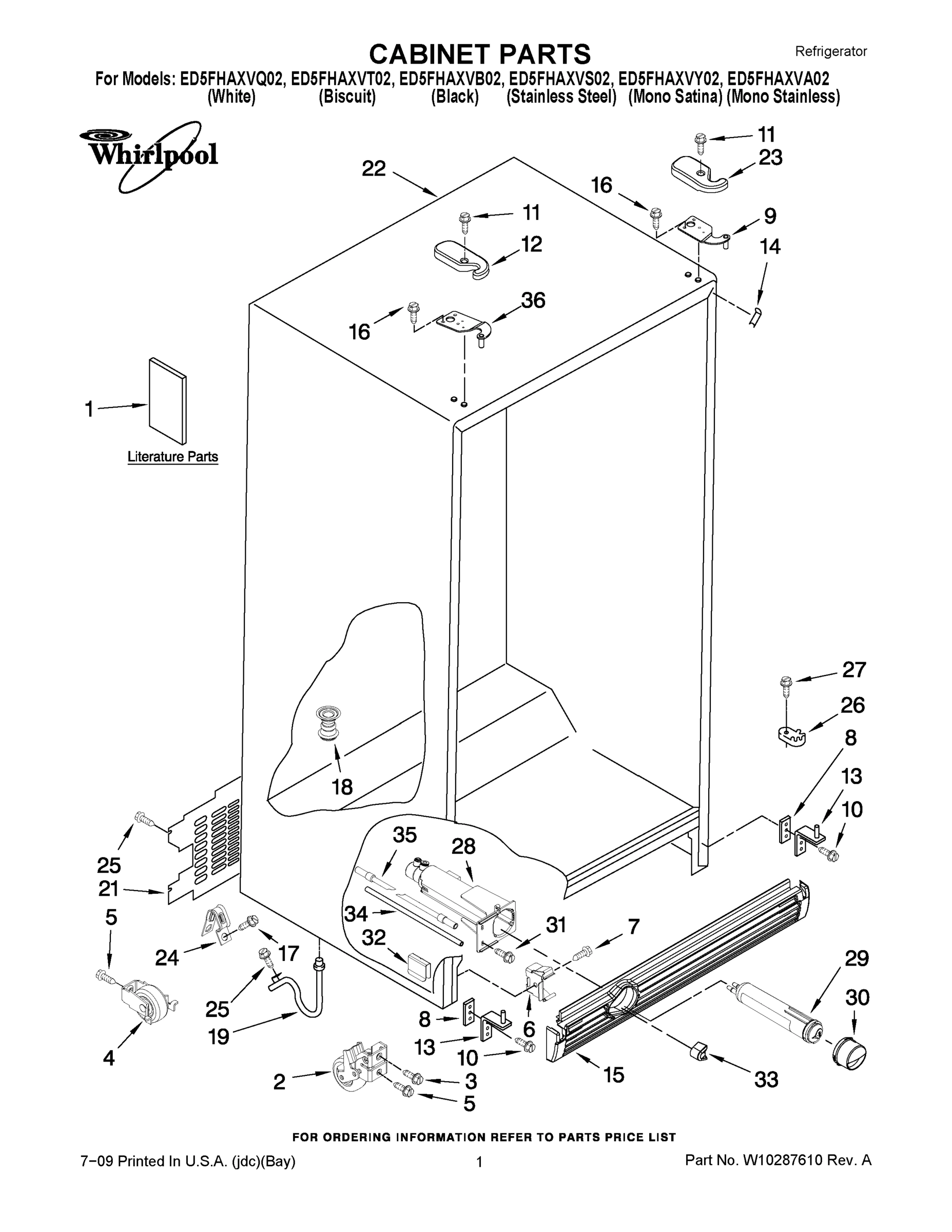 01 - CABINET PARTS