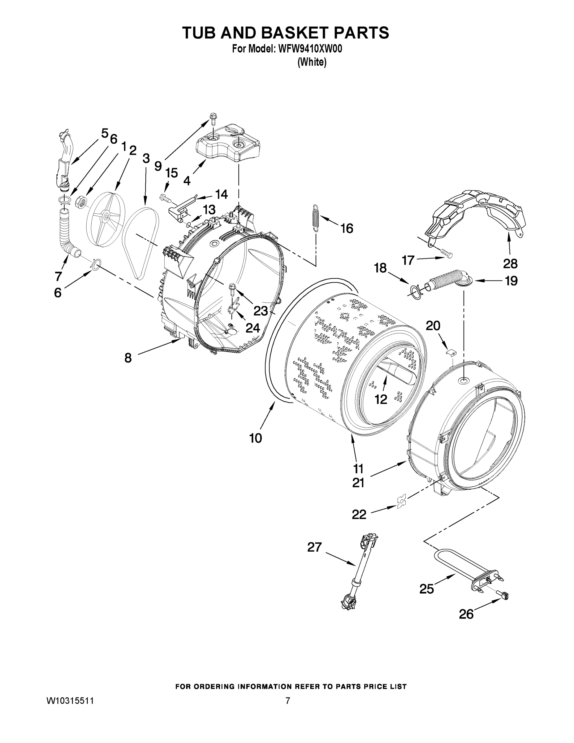 05 - TUB AND BASKET PARTS