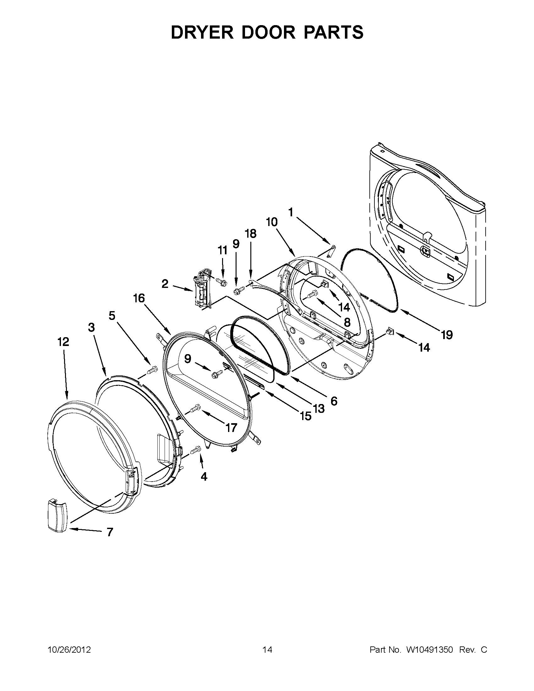 07 - DRYER DOOR PARTS