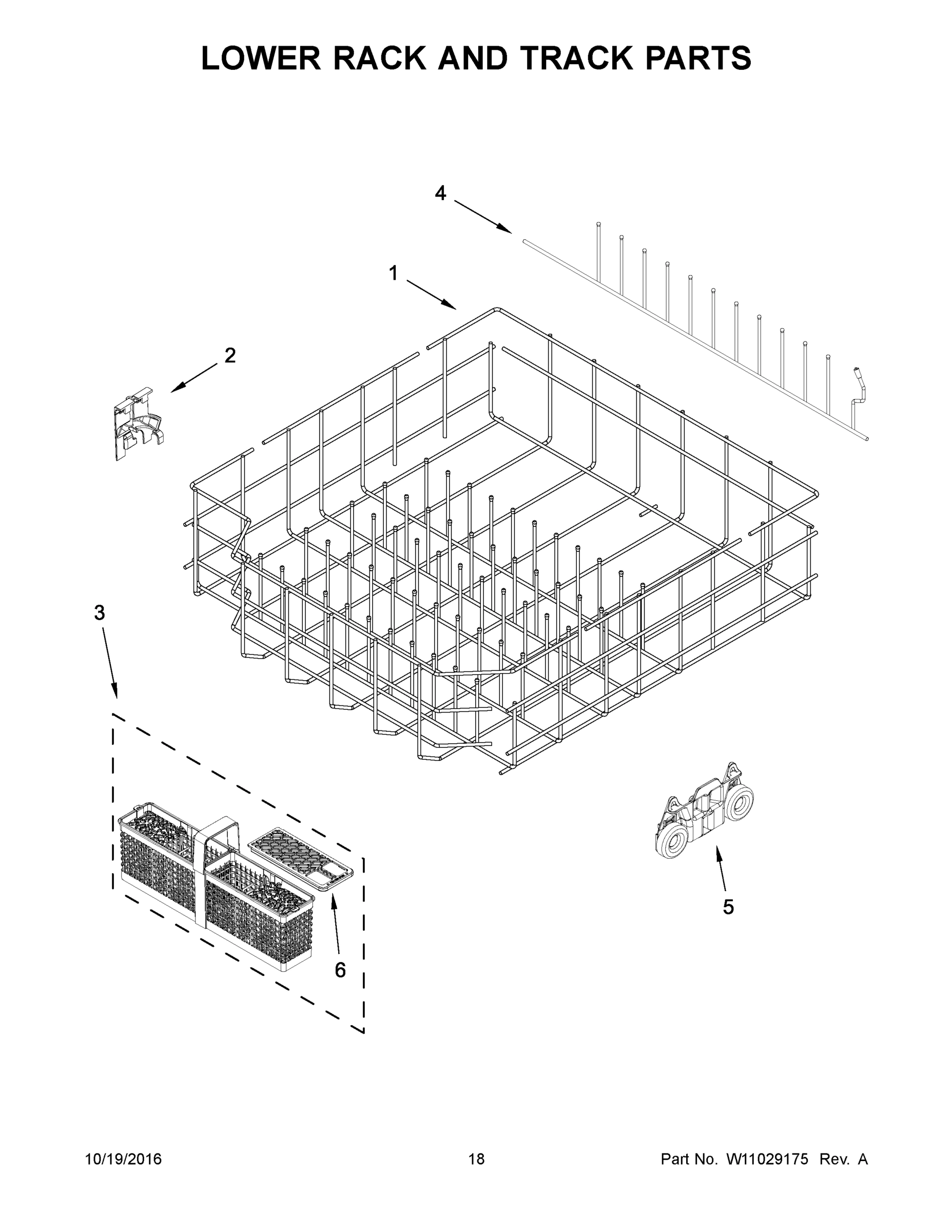 10 - LOWER RACK AND TRACK PARTS