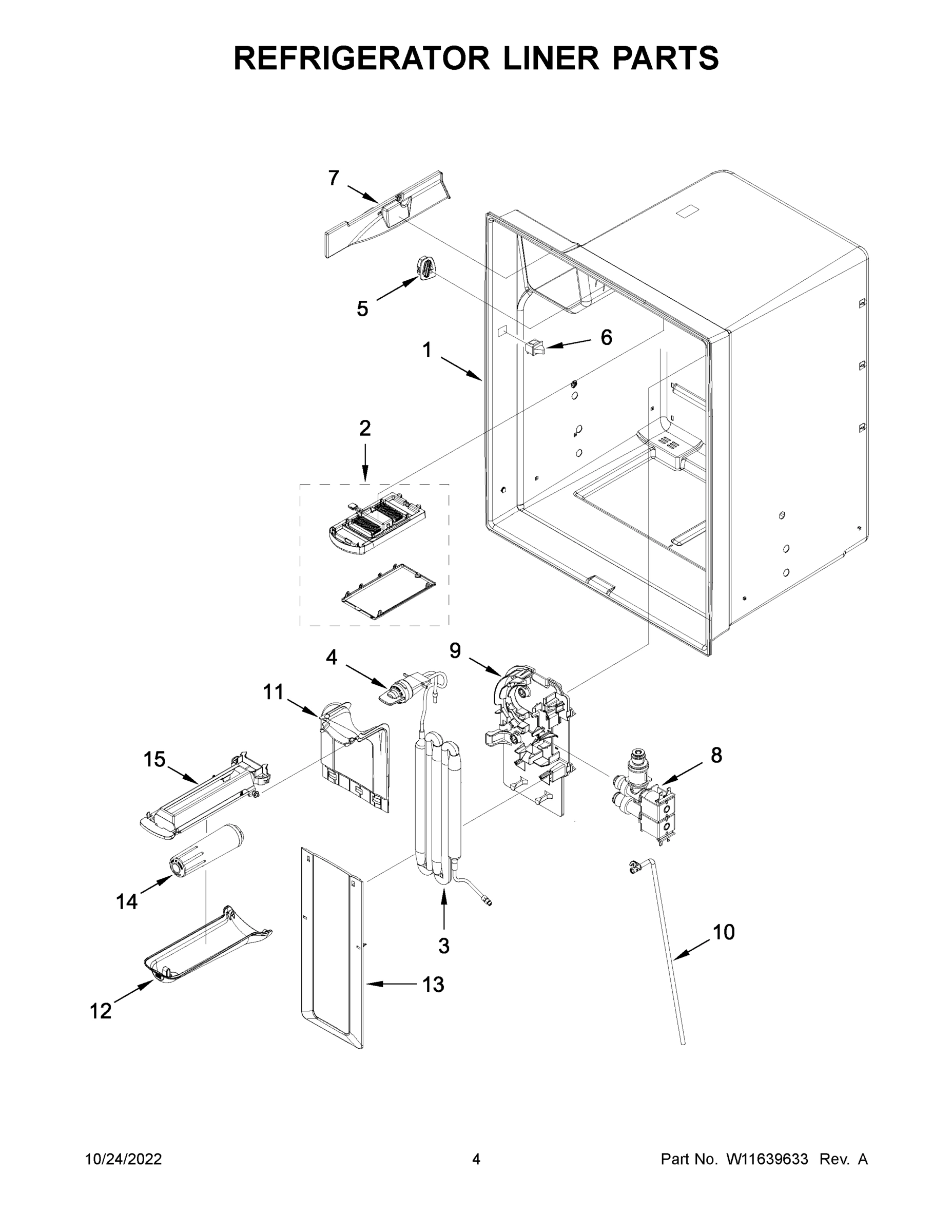 03 - REFRIGERATOR LINER PARTS