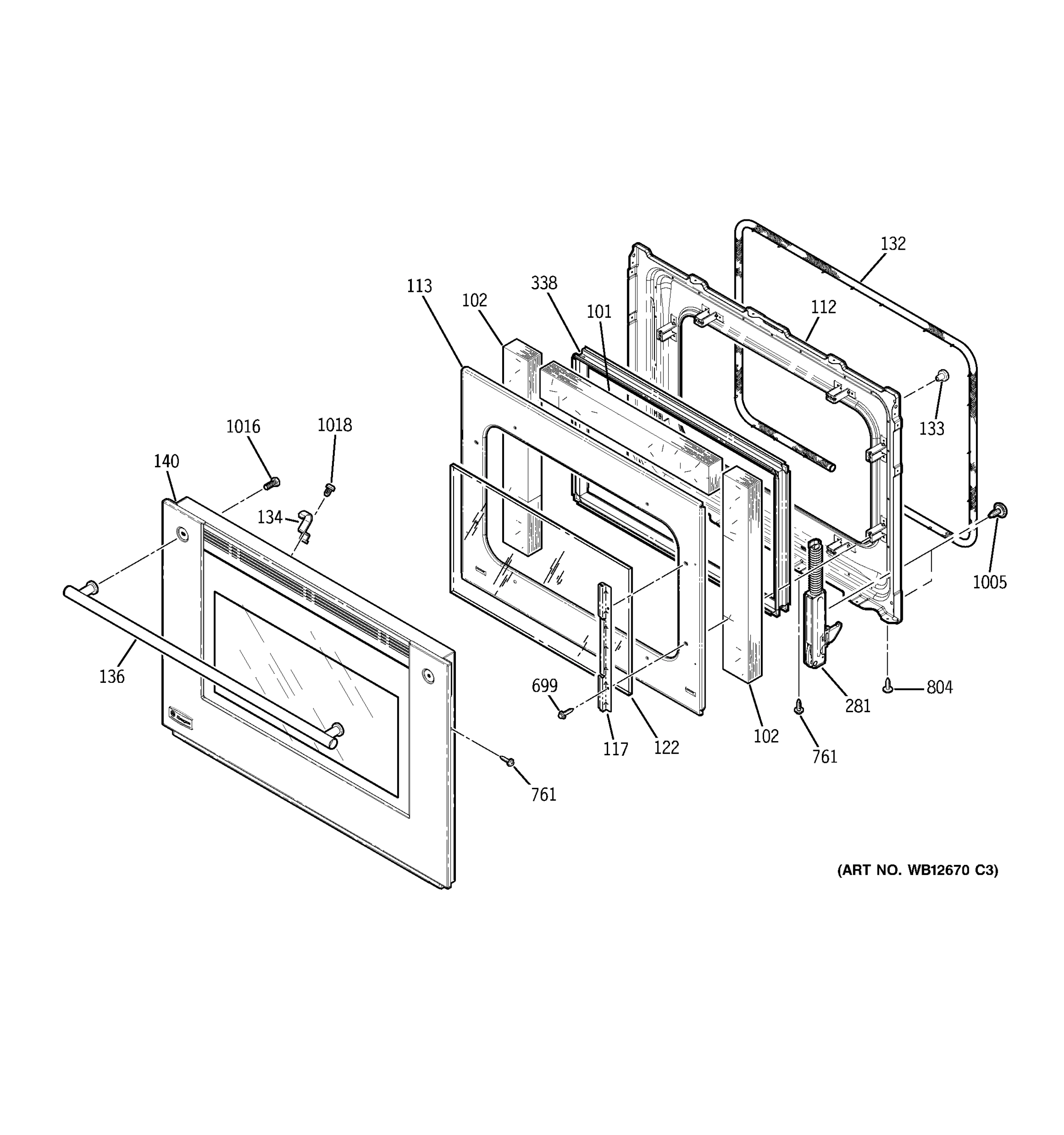 LOWER OVEN DOOR