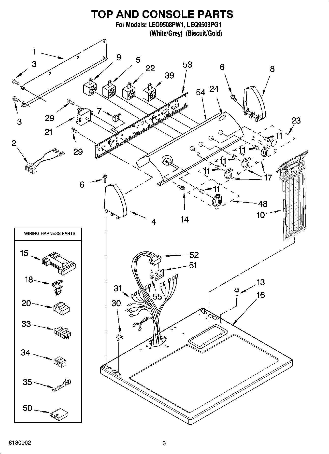 02 - TOP AND CONSOLE PARTS