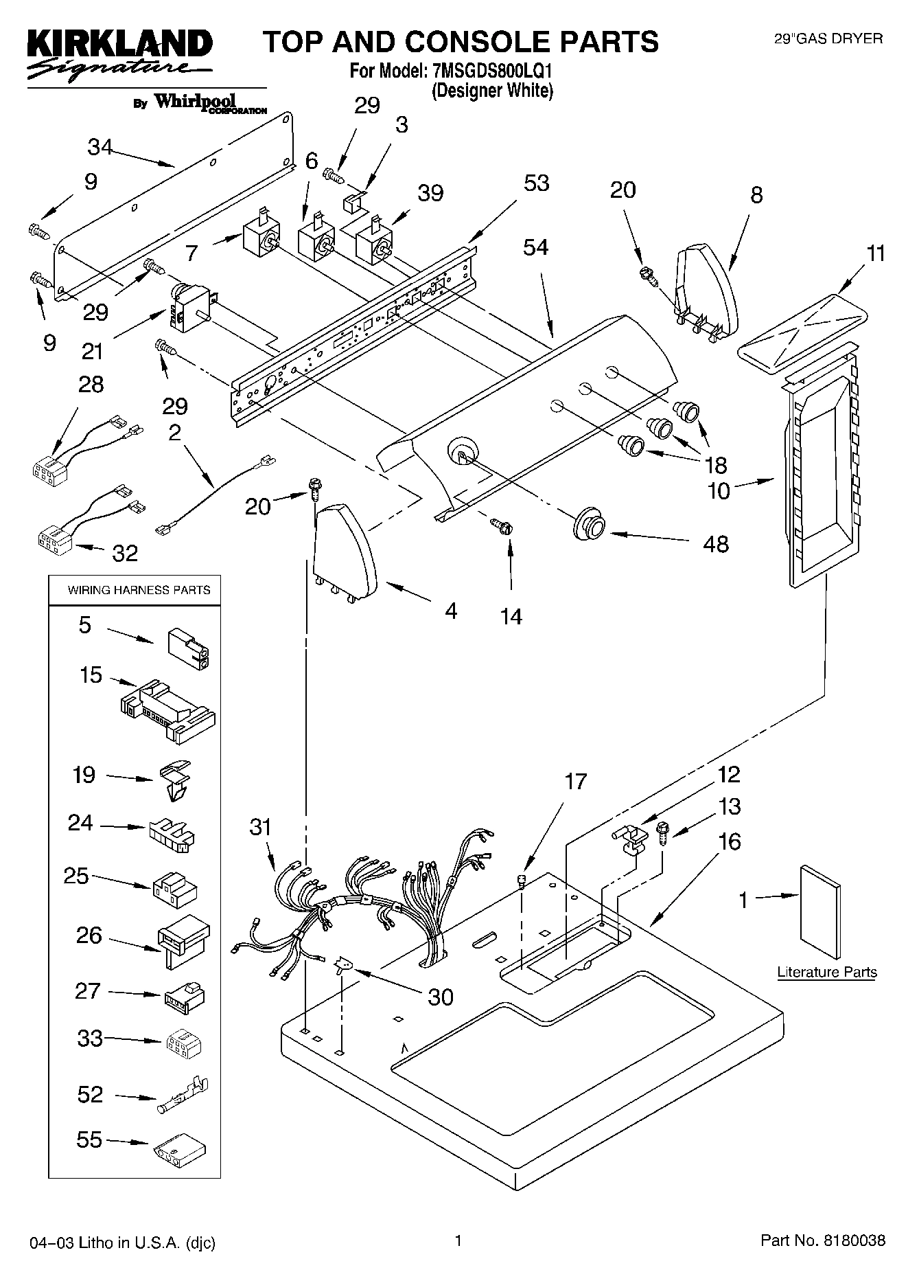 01 - TOP AND CONSOLE PARTS