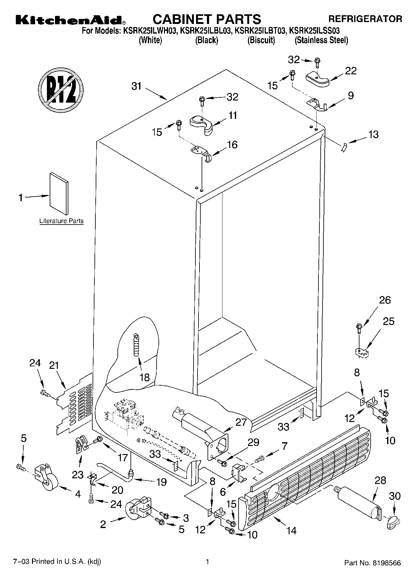 01 - CABINET PARTS