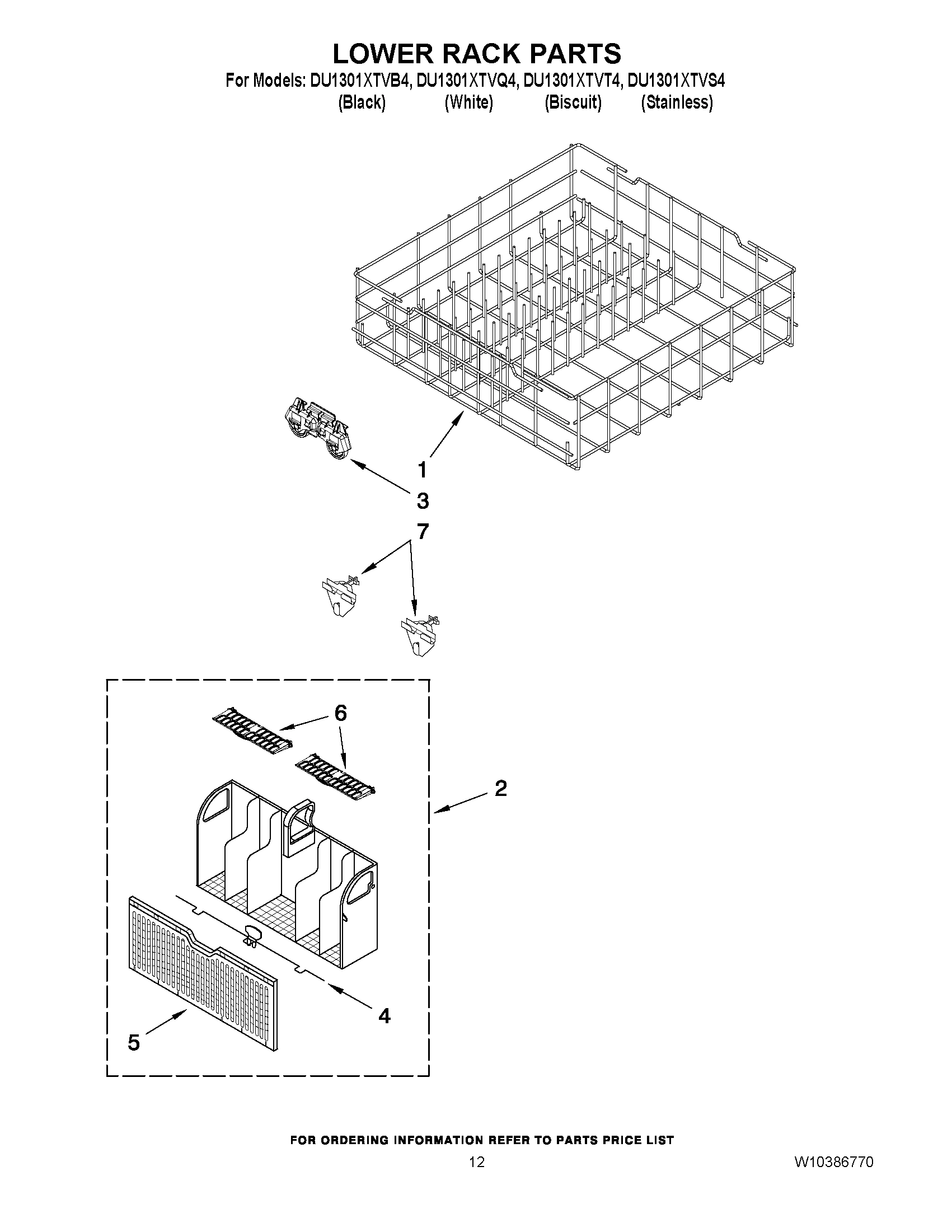 10 - LOWER RACK PARTS