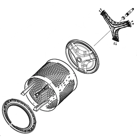 DC97-19268C Samsung Drum Assembly