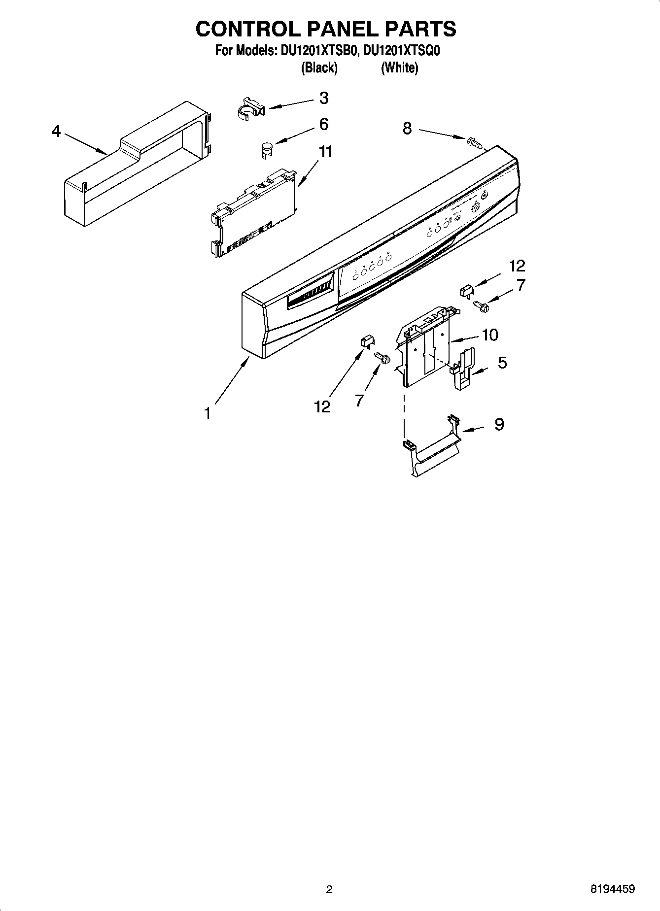 02 - CONTROL PANEL PARTS