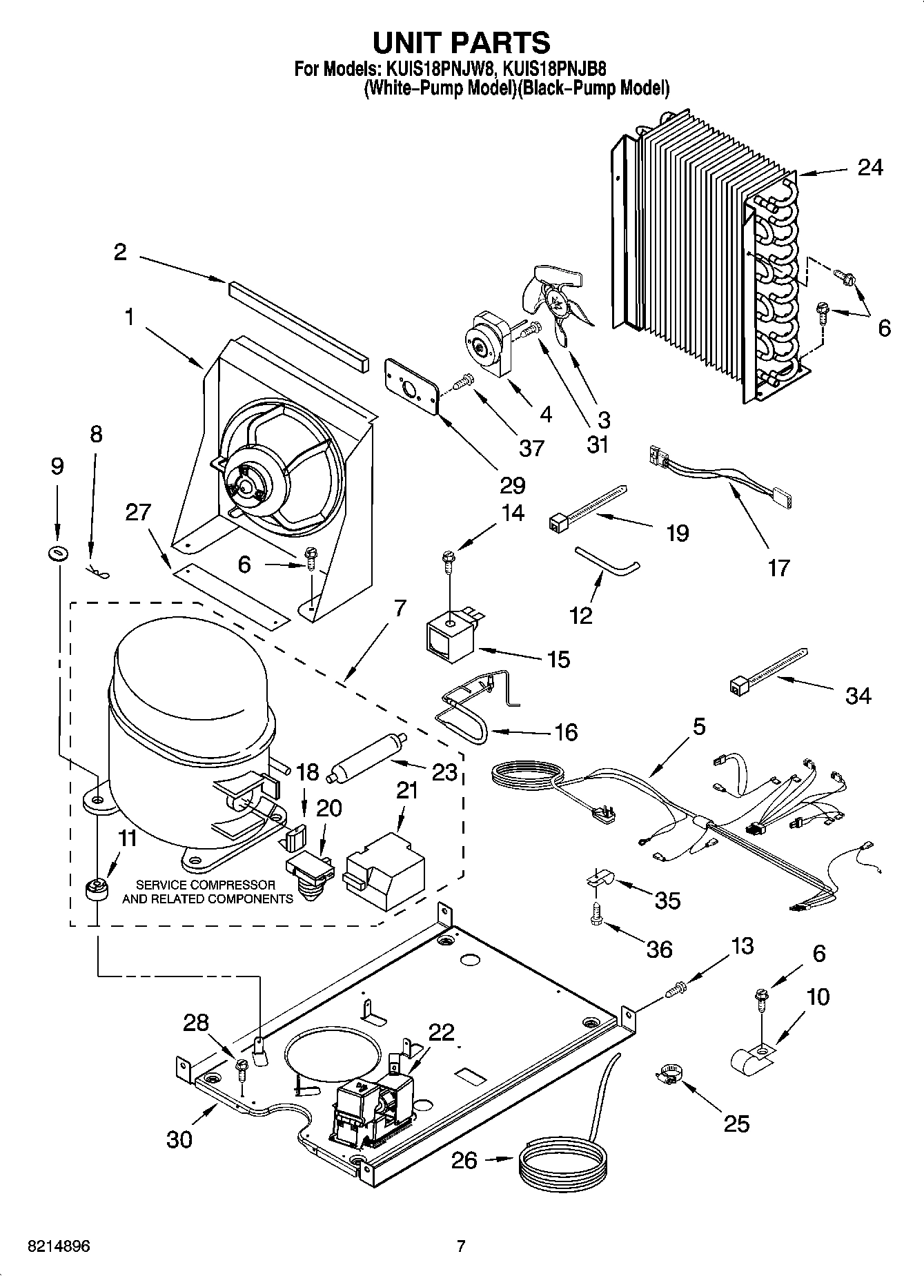 05 - UNIT PARTS, OPTIONAL PARTS (NOT INCLUDED)