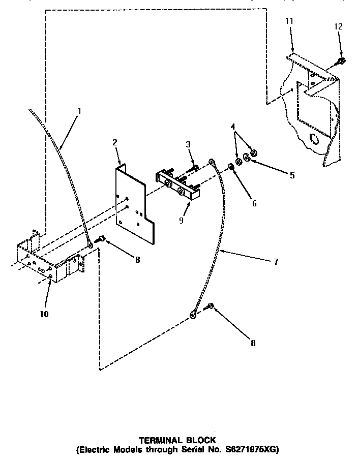 12 - TERMINAL BLOCK (THRU SN S6271975XG)
