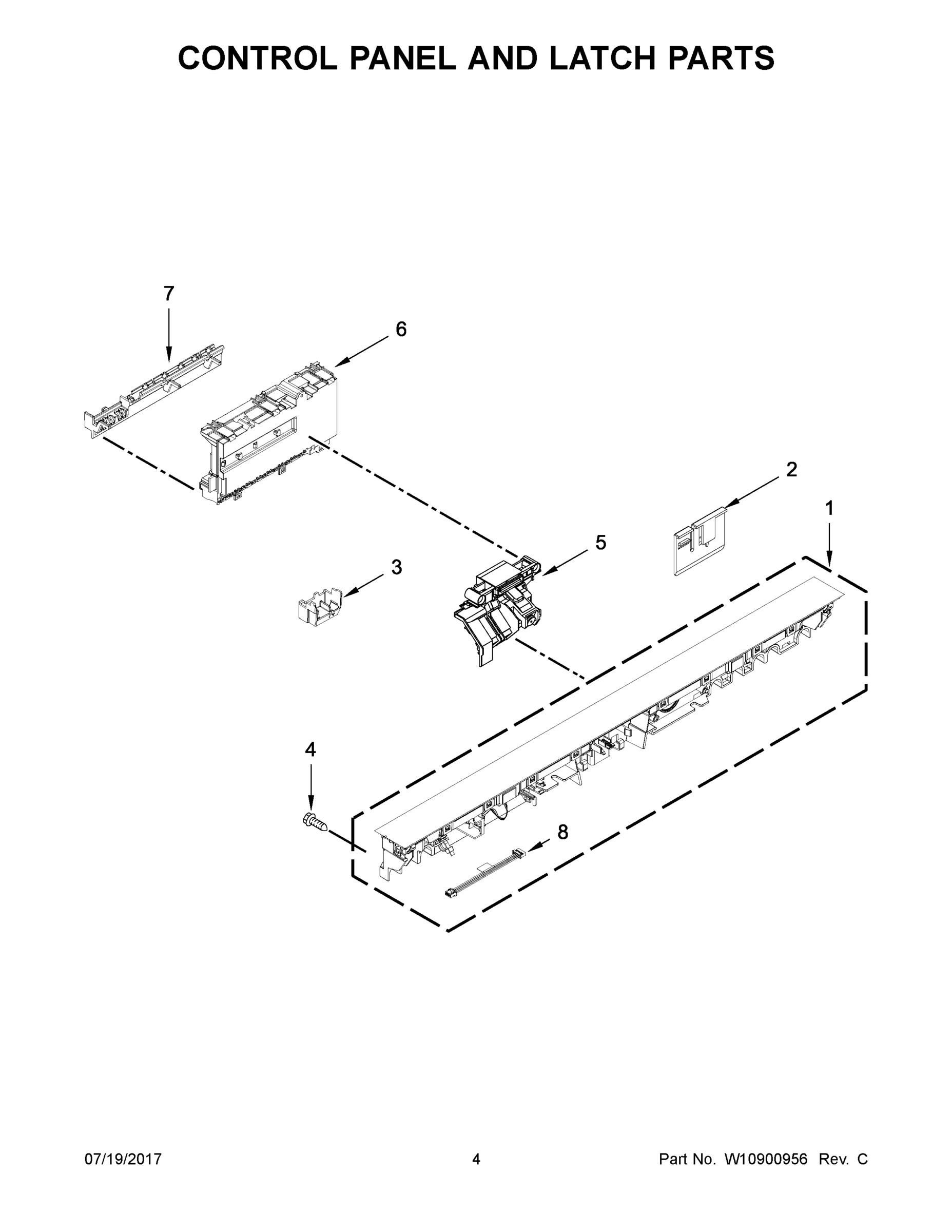 03 - CONTROL PANEL AND LATCH PARTS