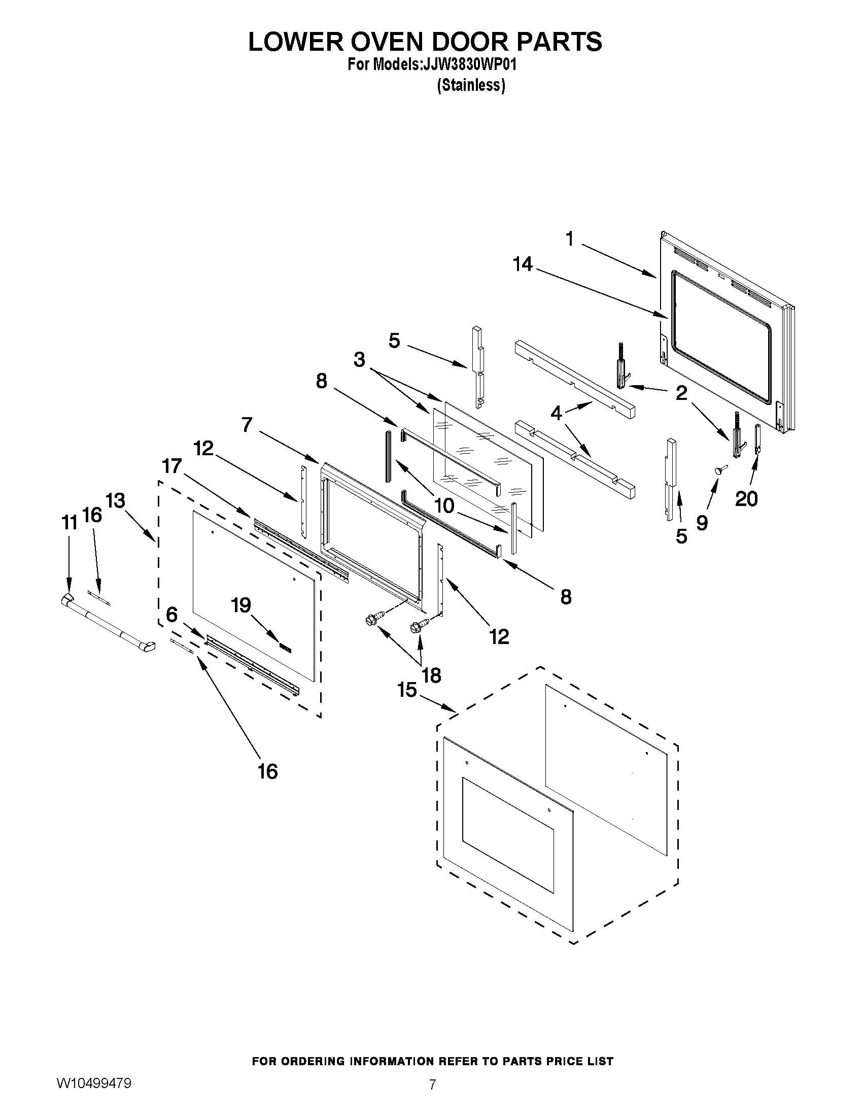 04 - LOWER OVEN DOOR PARTS