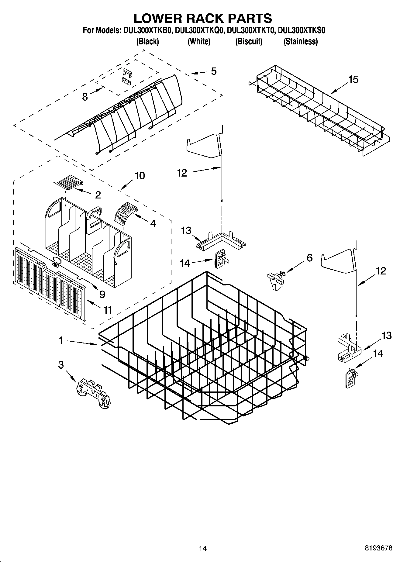 11 - LOWER RACK PARTS