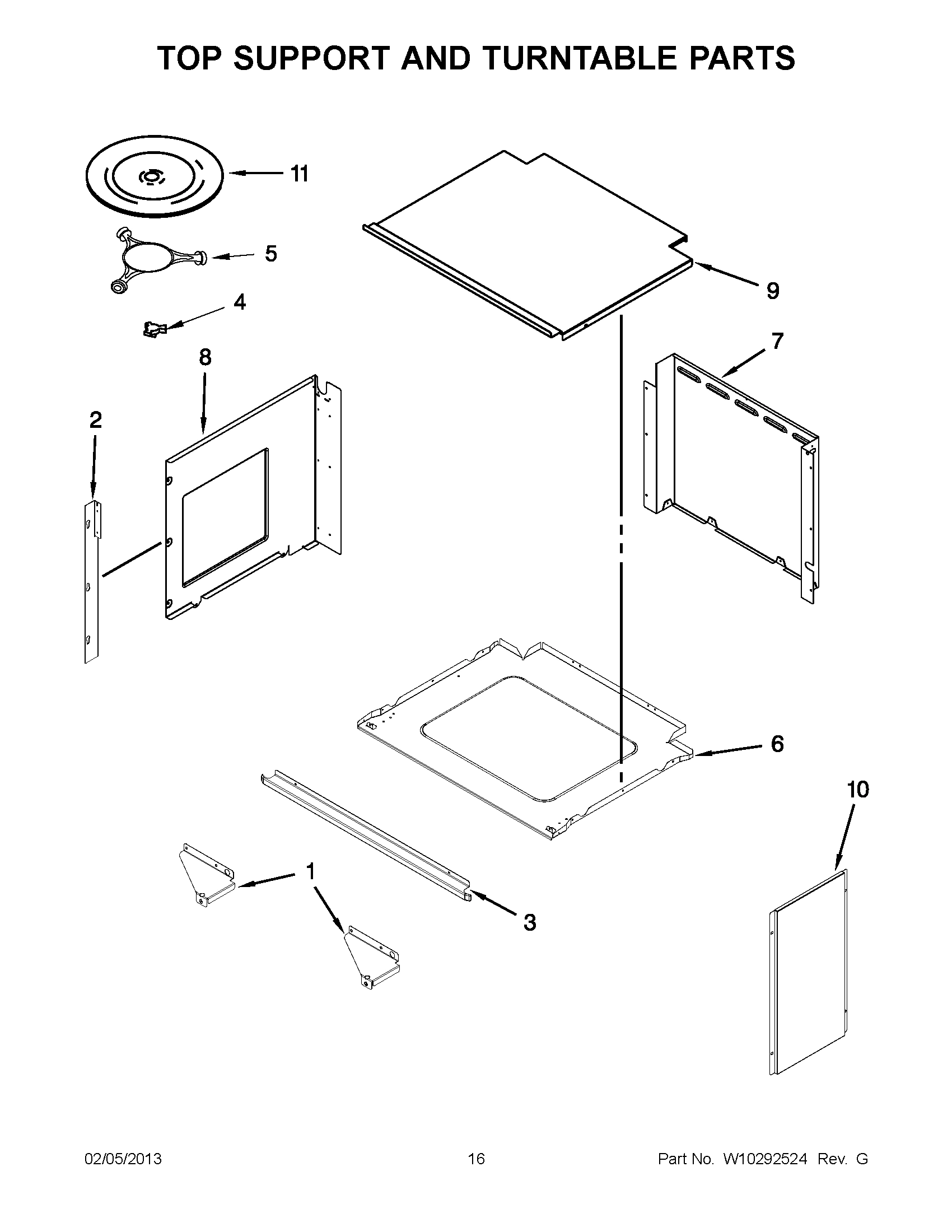 08 - TOP SUPPORT AND TURNTABLE PARTS