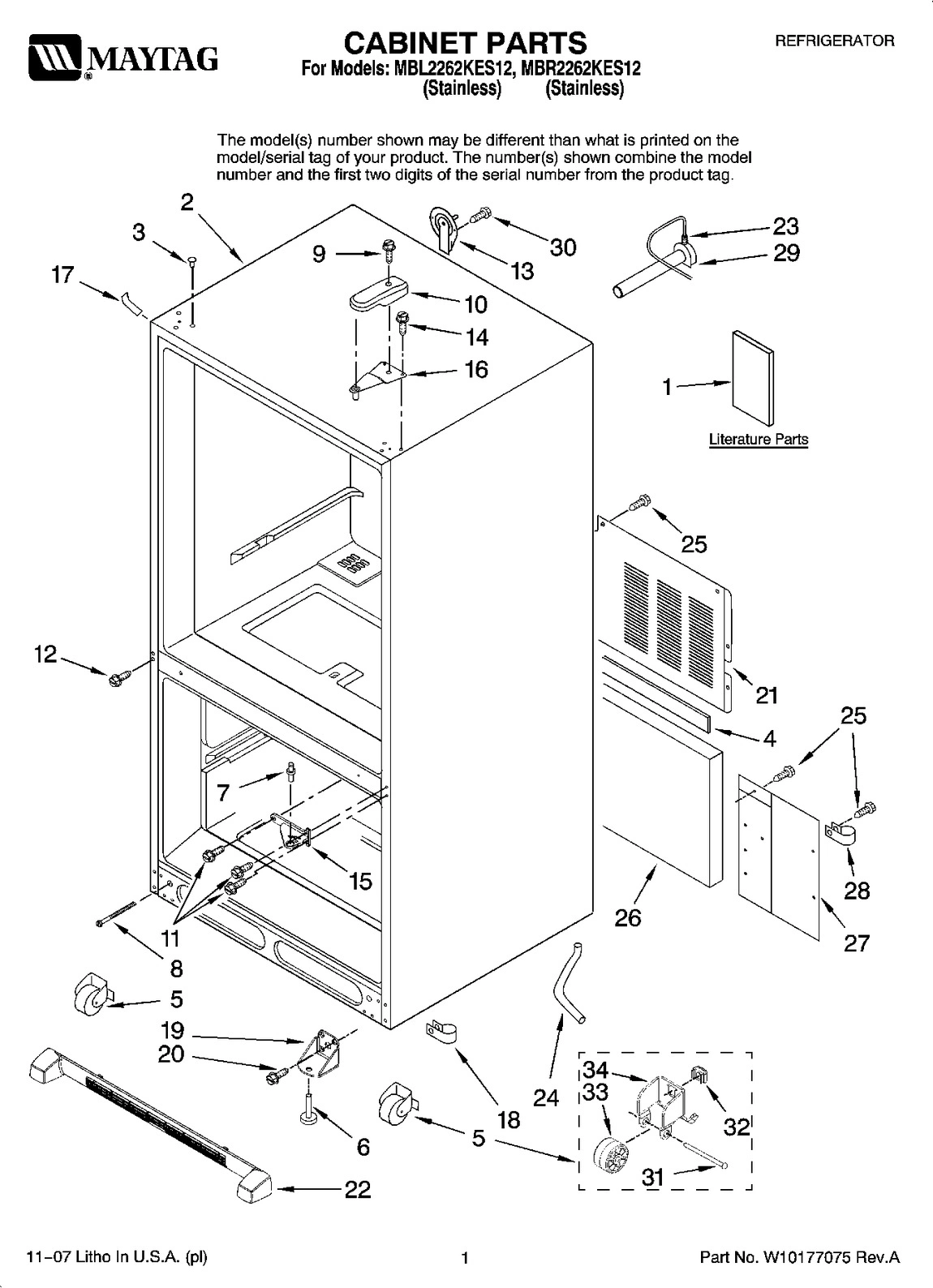 01 - CABINET PARTS