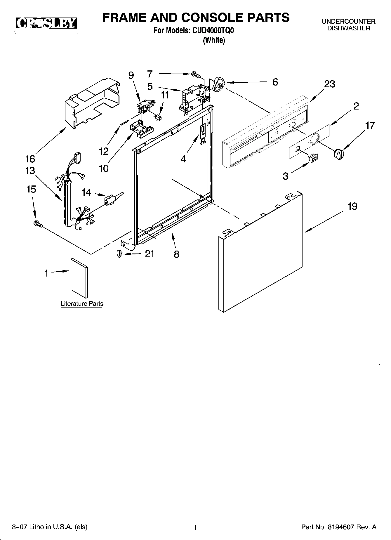 01 - FRAME AND CONSOLE PARTS