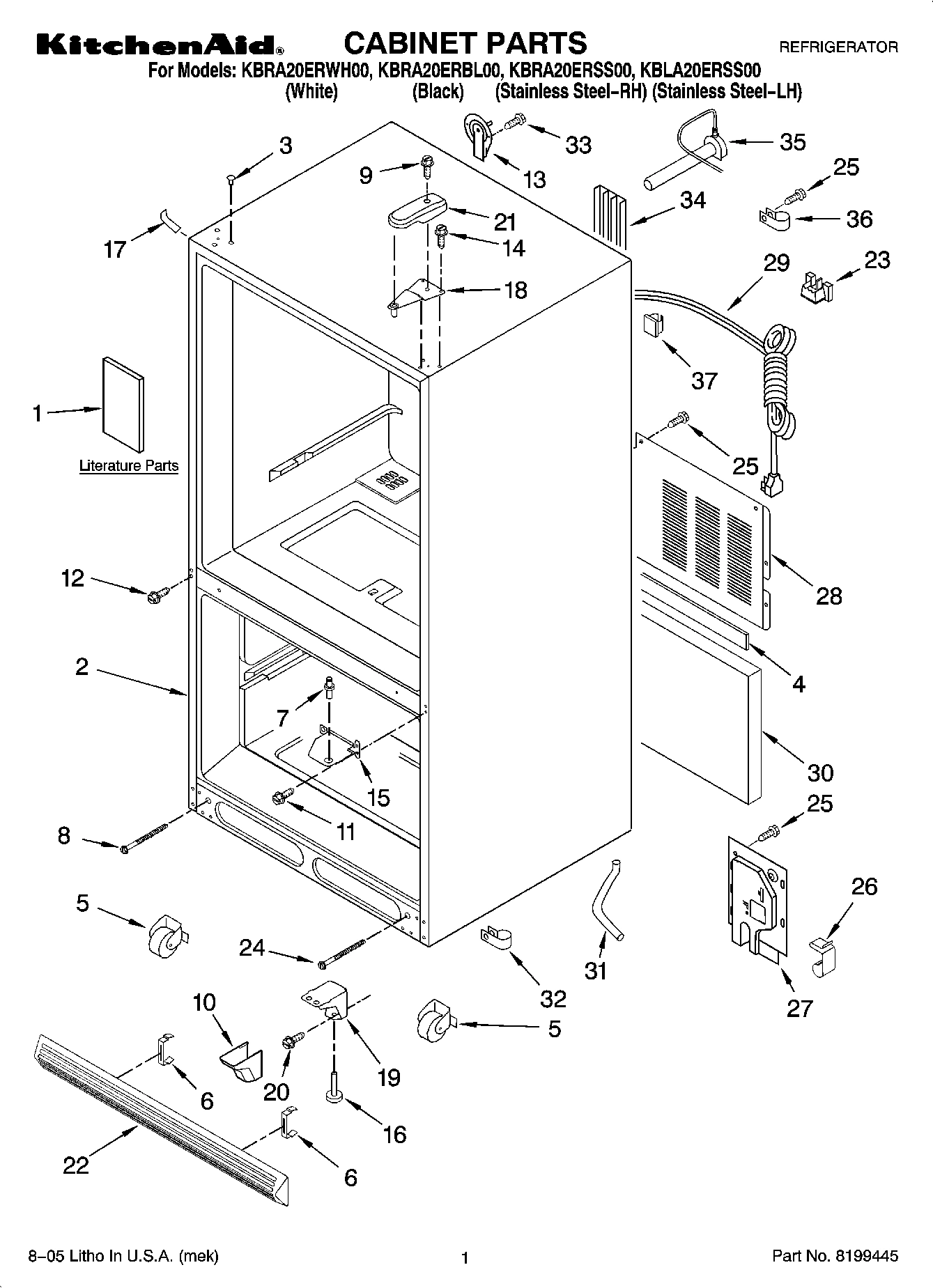 01 - CABINET PARTS
