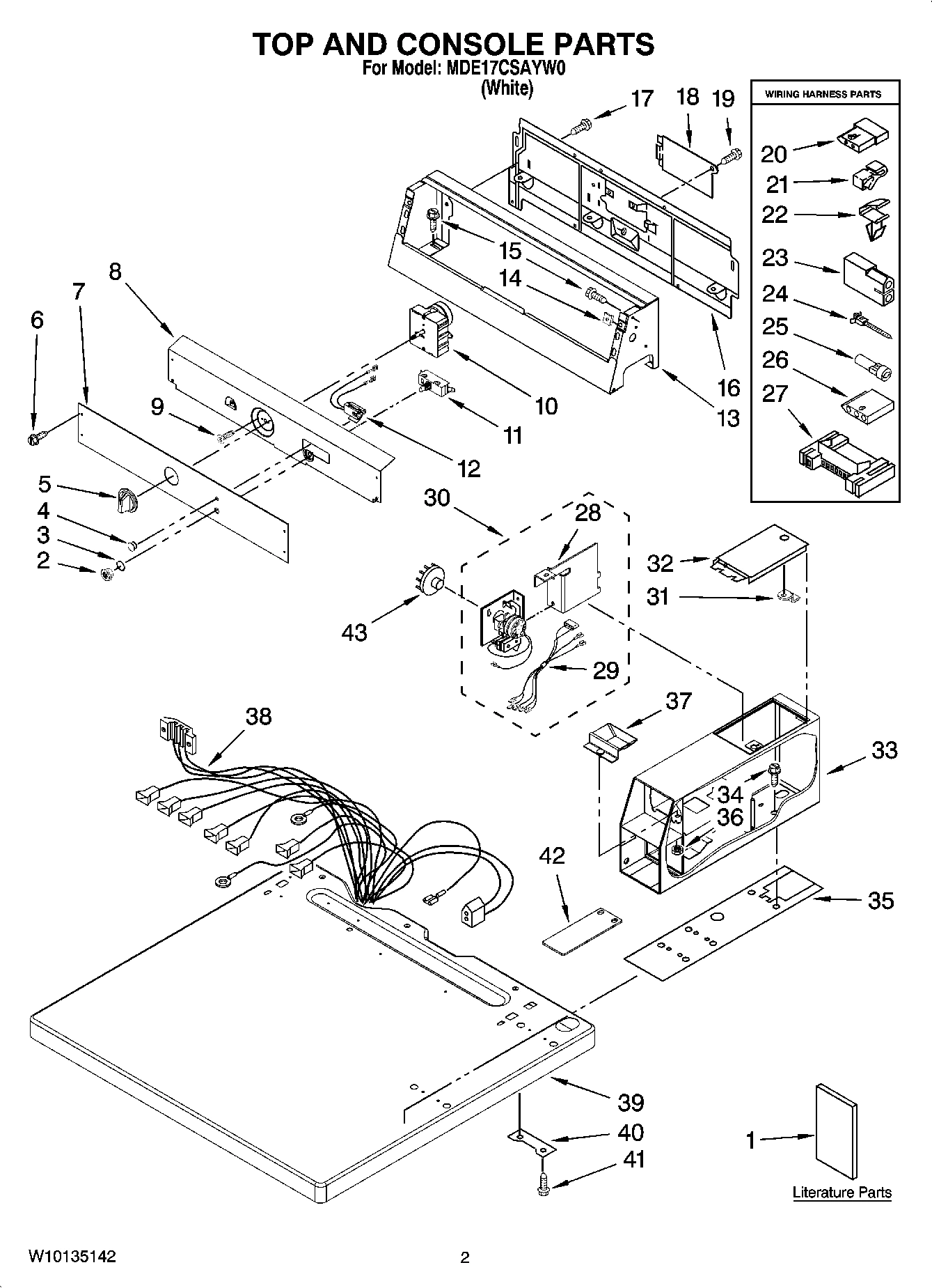 01 - TOP AND CONSOLE PARTS