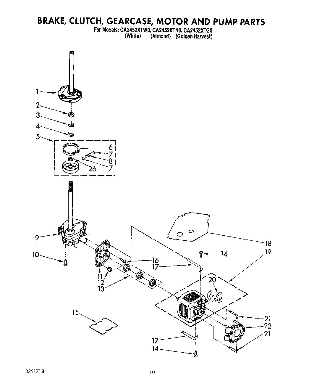 07 - BRAKE, CLUTCH, GEARCASE, MOTOR AND PUMP