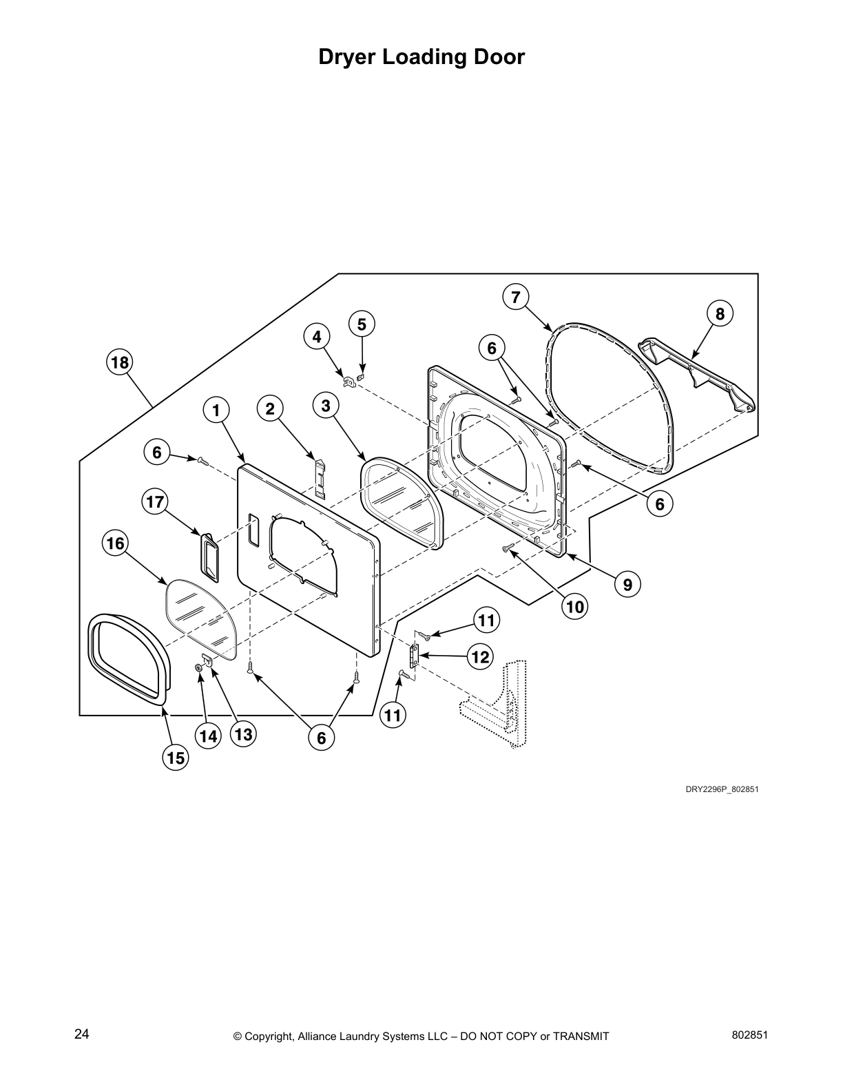 Dryer Loading Door