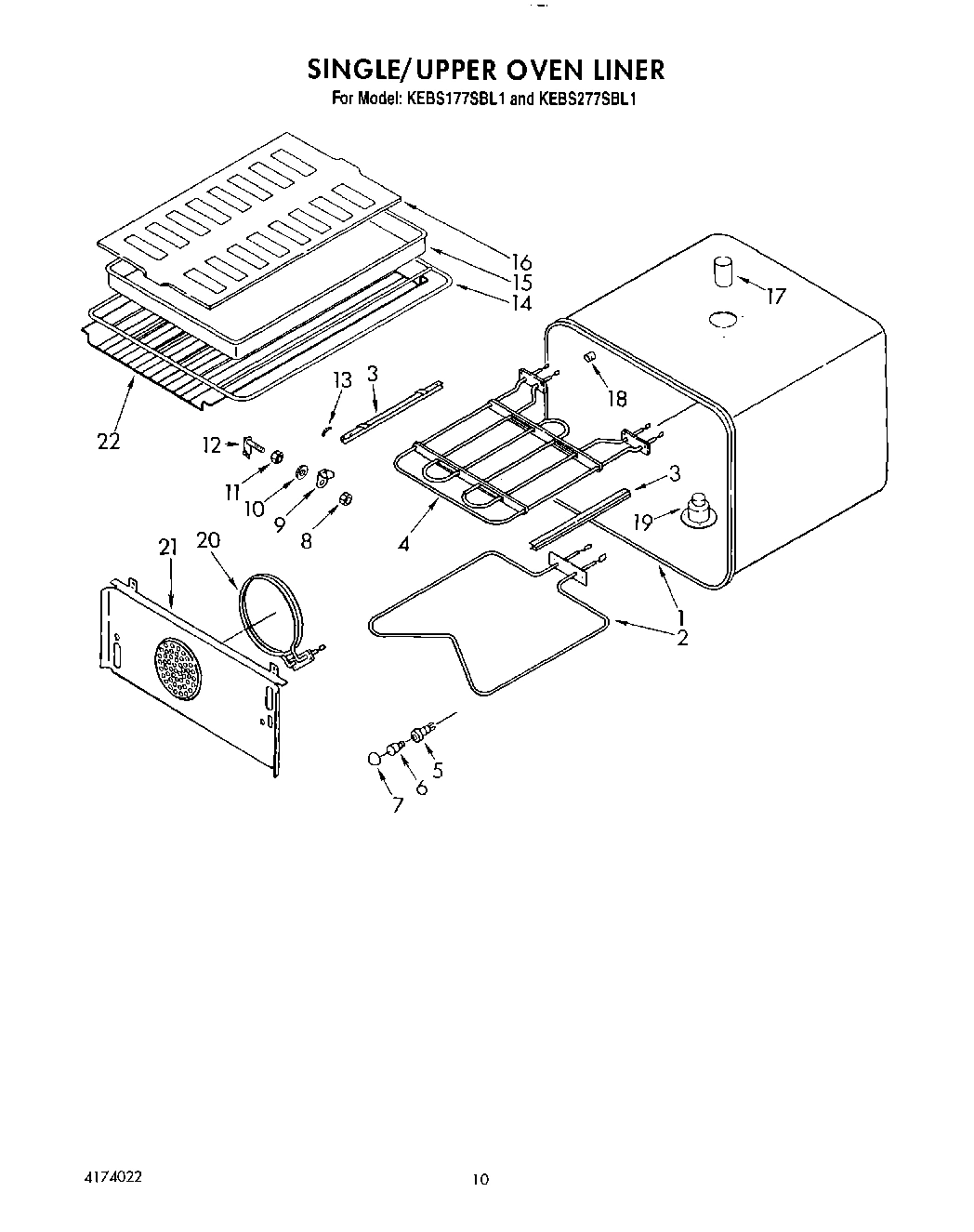 09 - SINGLE/UPPER OVEN LINER