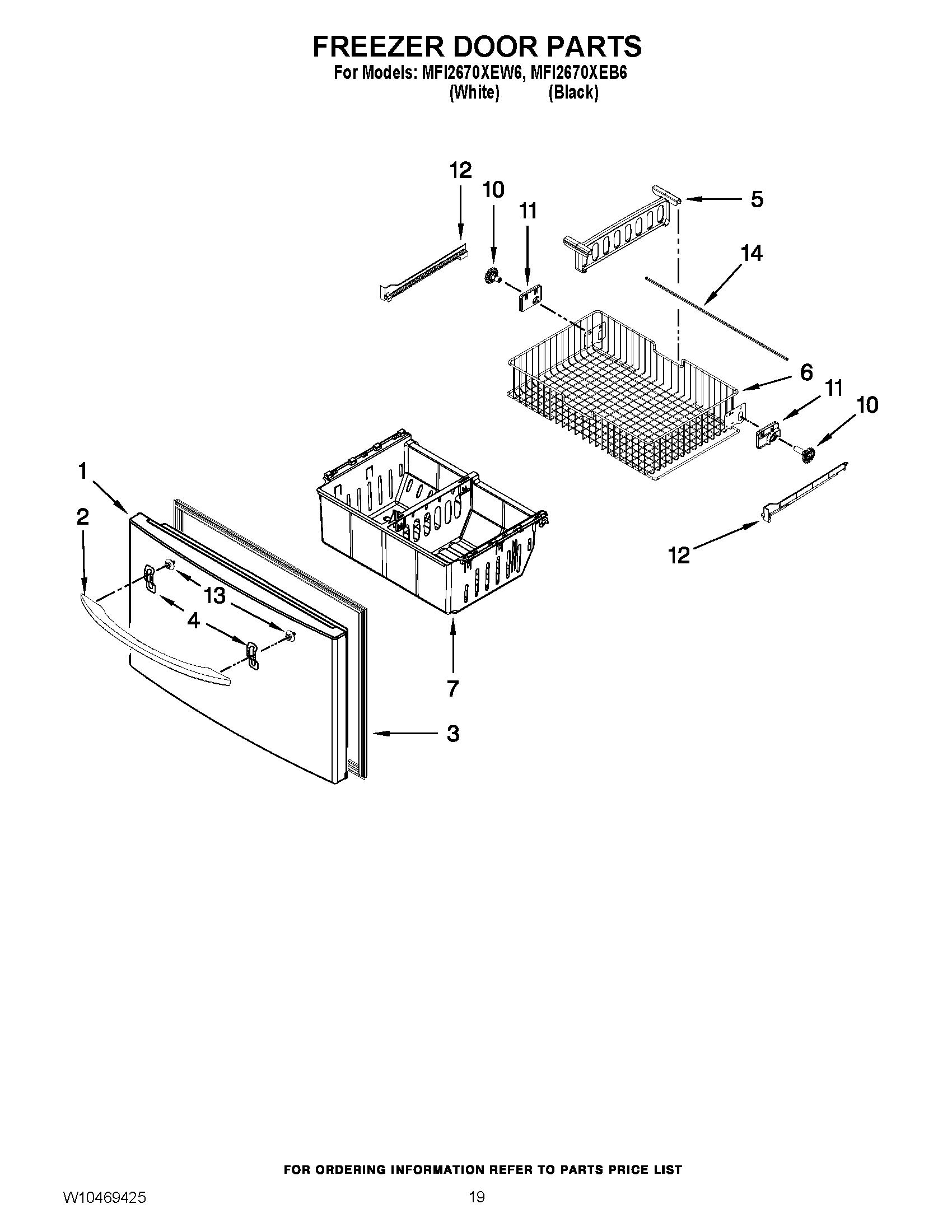 10 - FREEZER DOOR PARTS