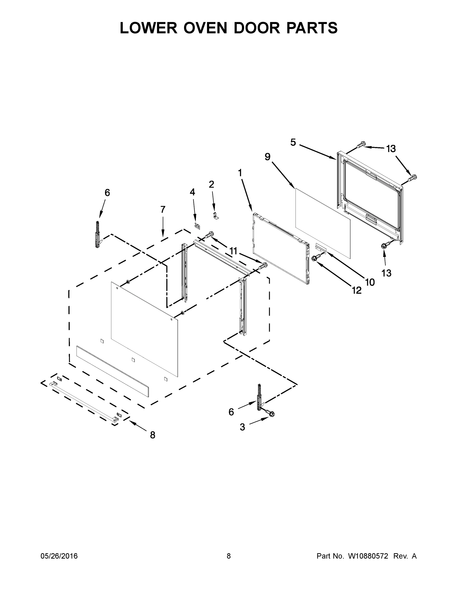 05 - LOWER OVEN DOOR PARTS