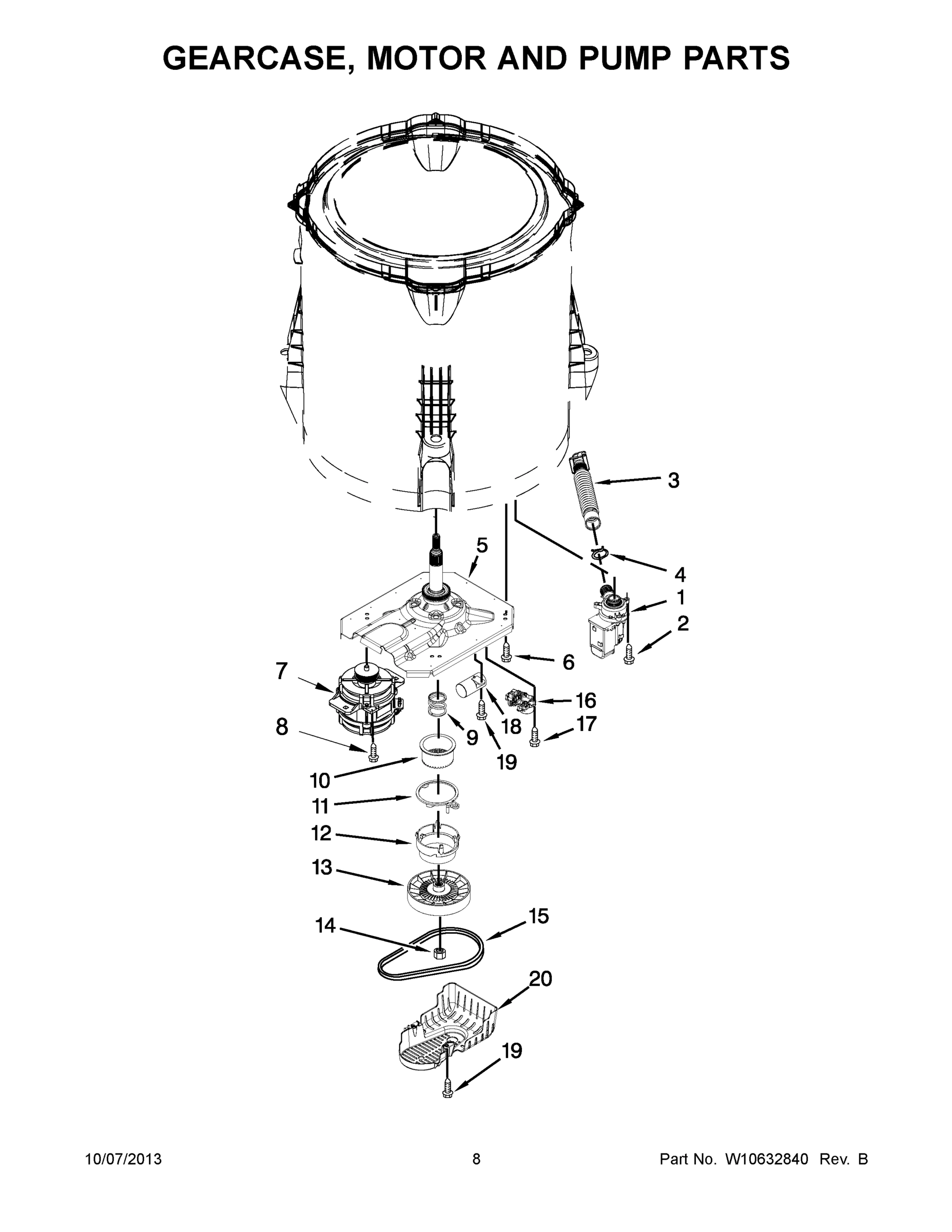 05 - GEARCASE, MOTOR AND PUMP PARTS