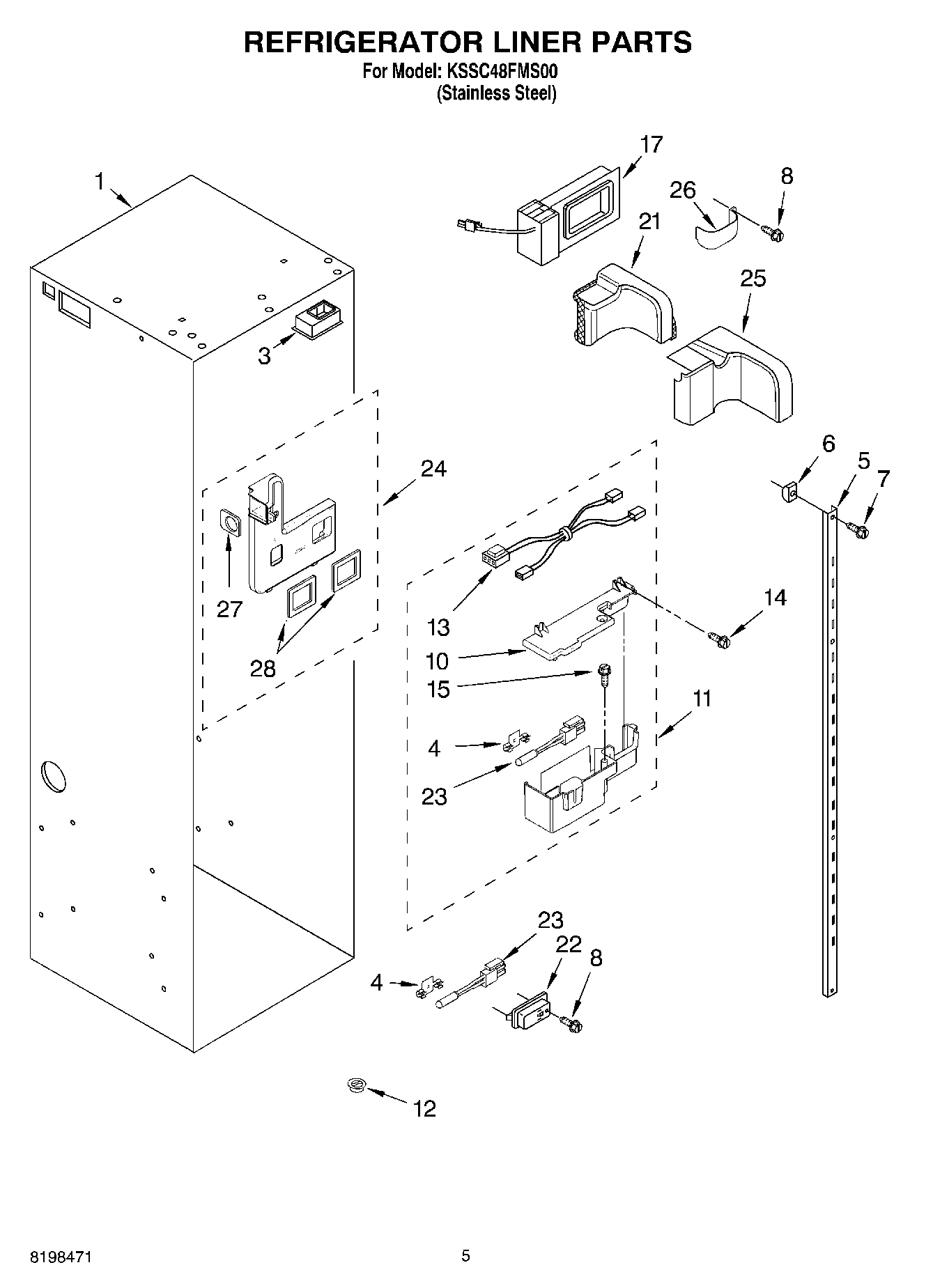 04 - REFRIGERATOR LINER PARTS