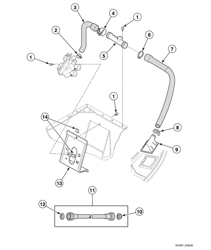 Inlet Hose, Filler Hose, Back Flow Preventer And Mixing Valve Mounting Bracket (drawing 2 Of 2)