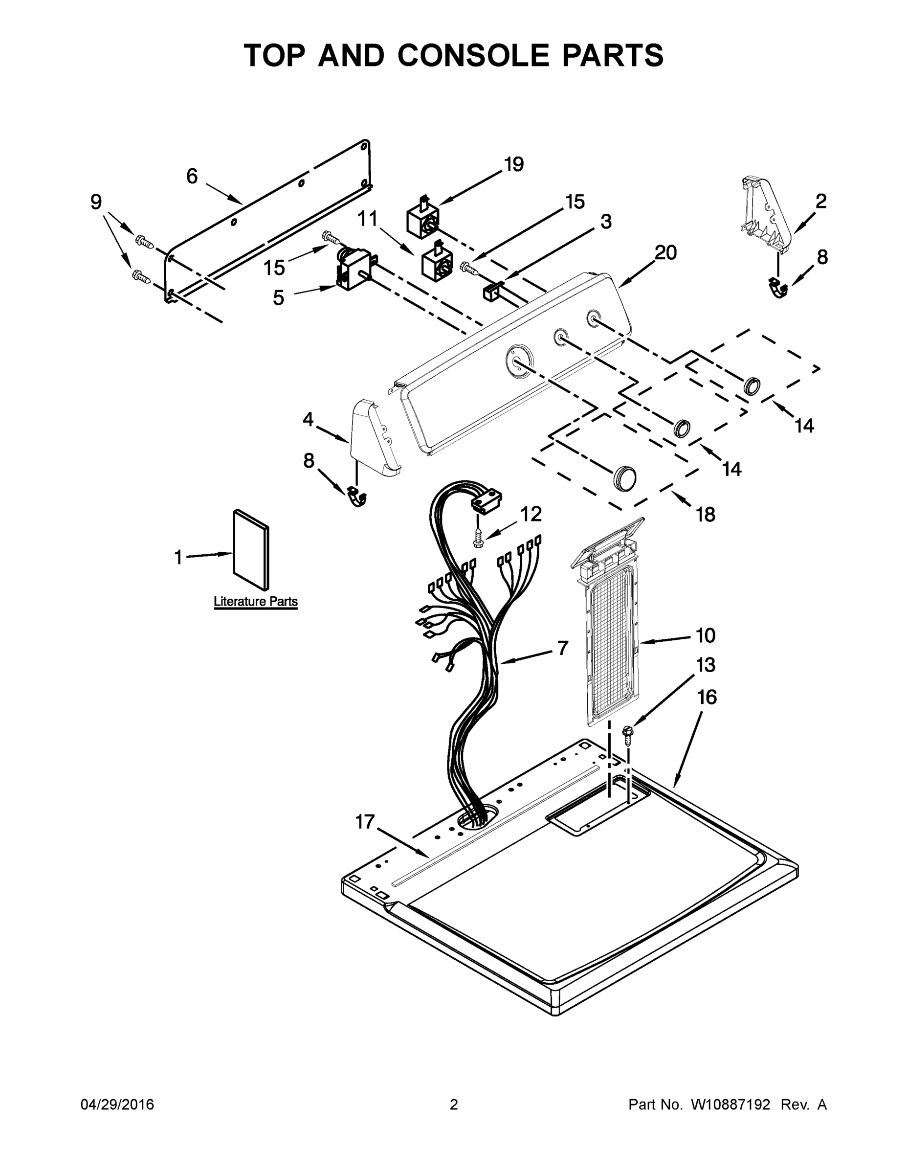 02 - TOP AND CONSOLE PARTS