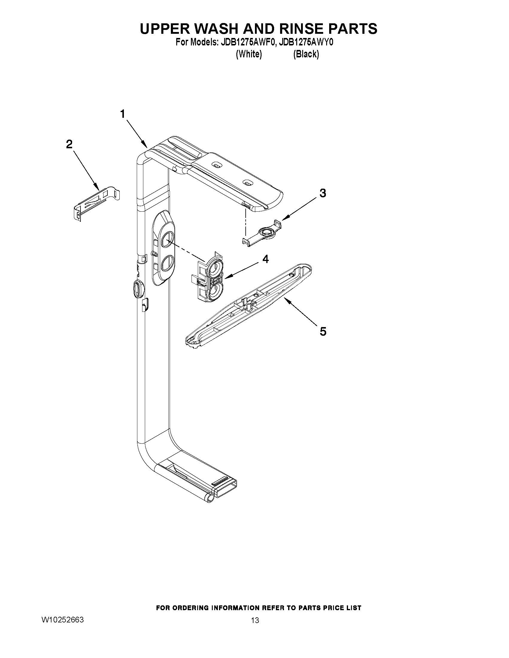 10 - UPPER WASH AND RINSE PARTS