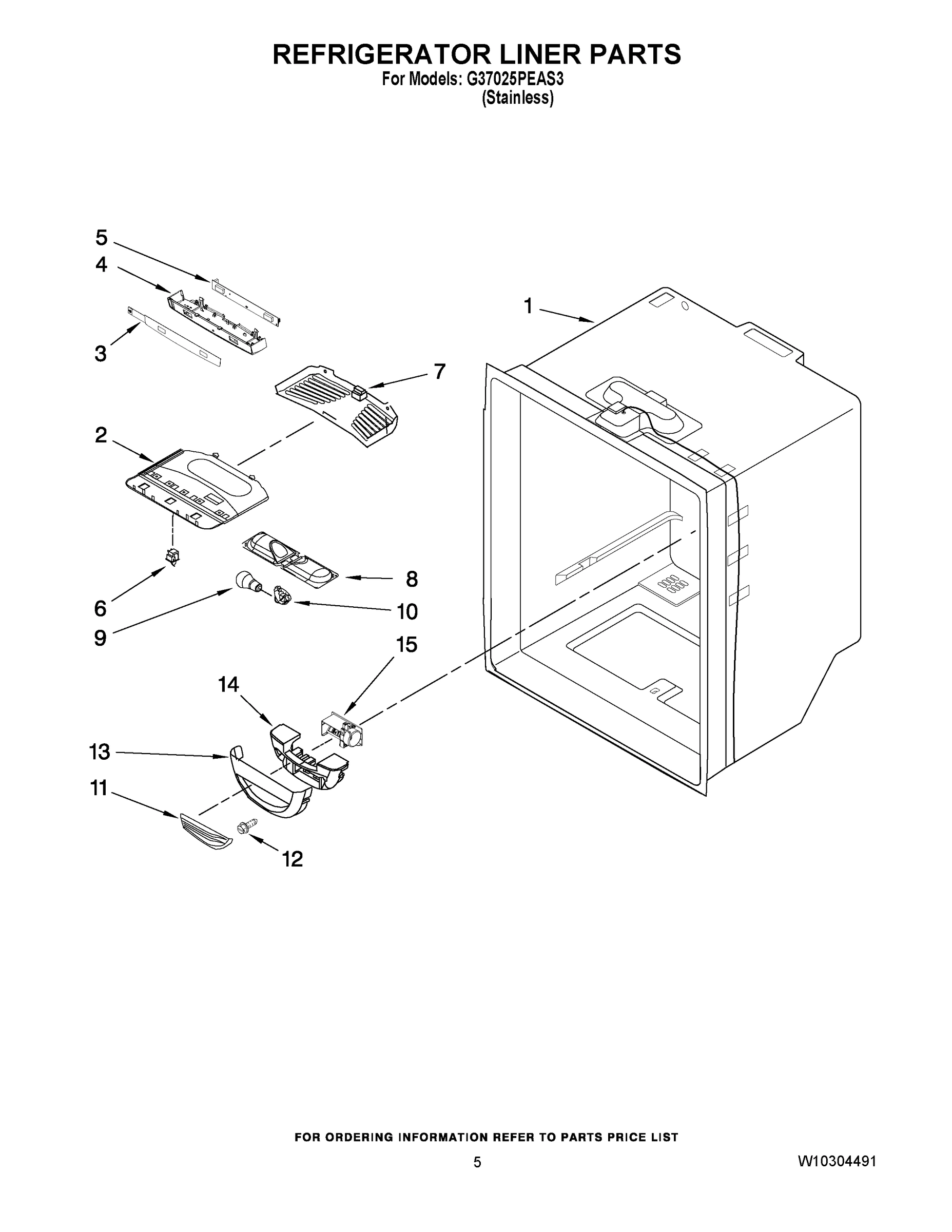 03 - REFRIGERATOR LINER PARTS