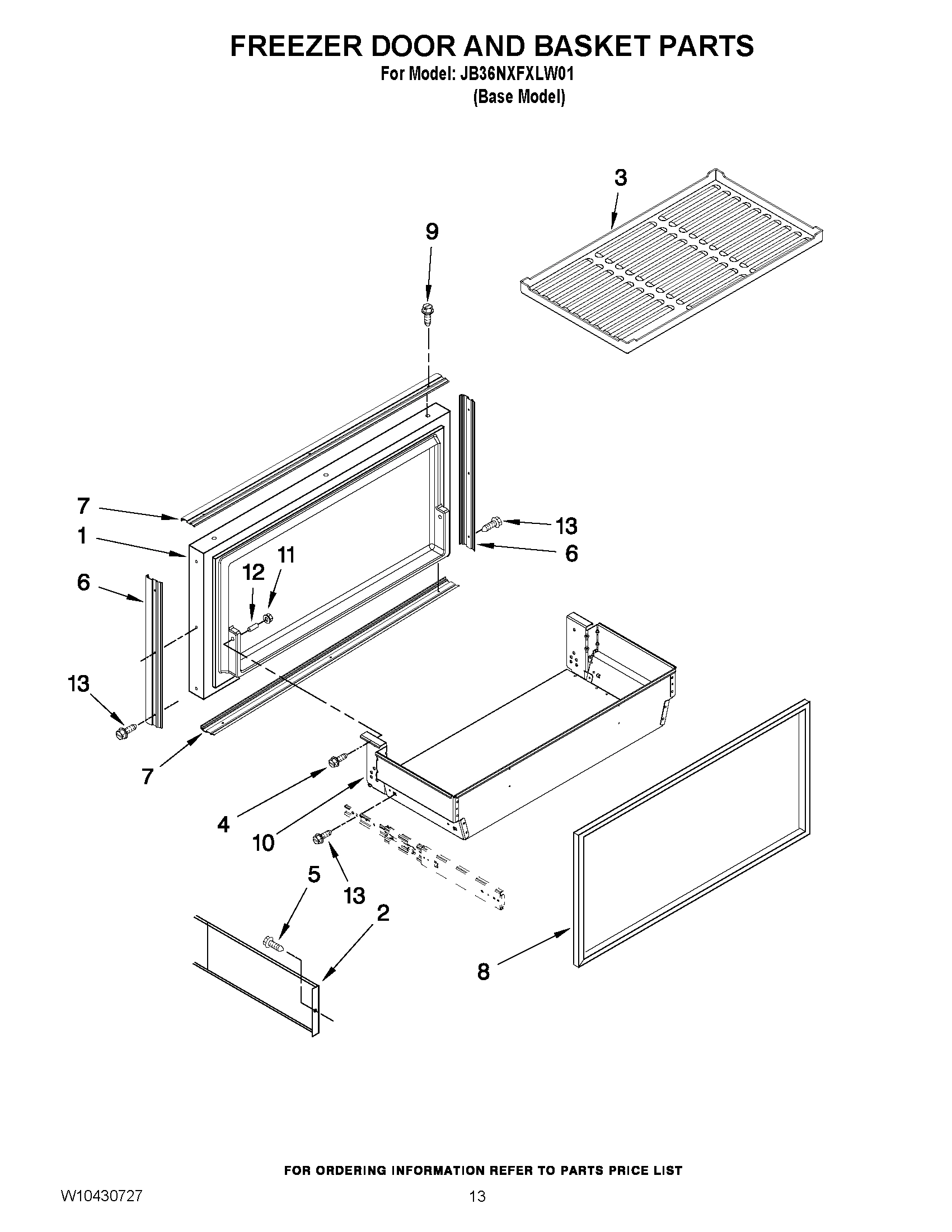 08 - FREEZER DOOR AND BASKET PARTS