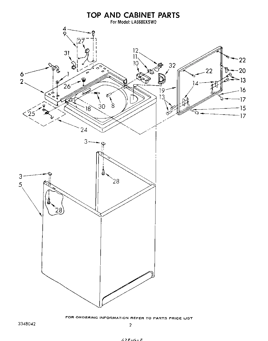 02 - TOP AND CABINET , LITERATURE AND OPTIONAL