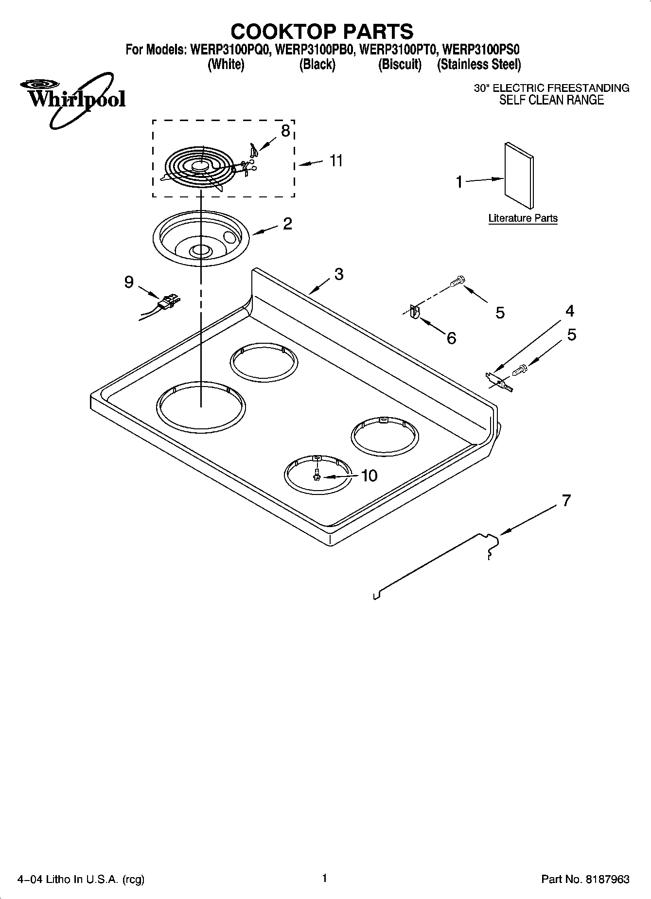 01 - COOKTOP PARTS