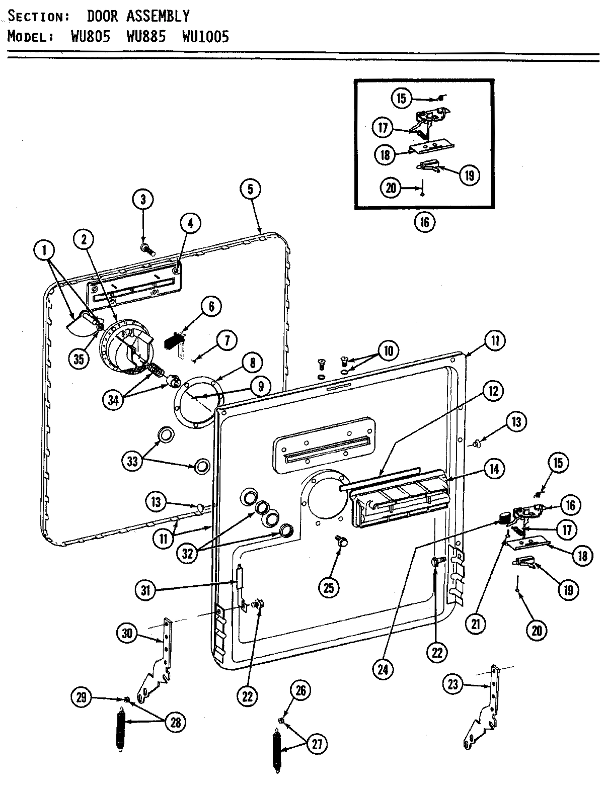 03 - DOOR ASSEMBLY (WU1005)
