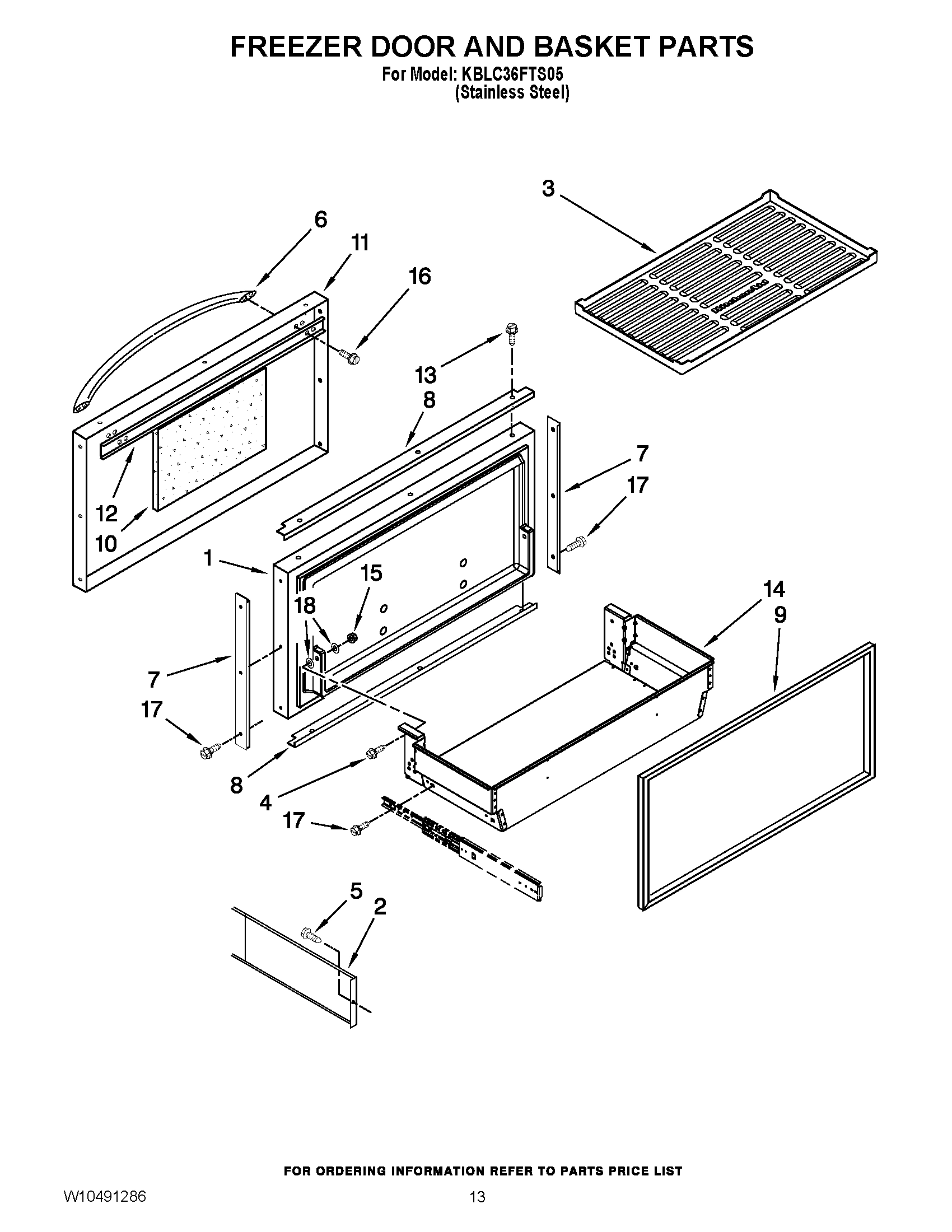 08 - FREEZER DOOR AND BASKET PARTS