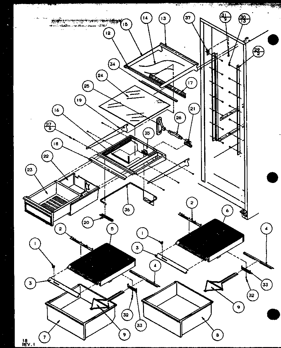 15 - REF SHELVING AND DRAWERS